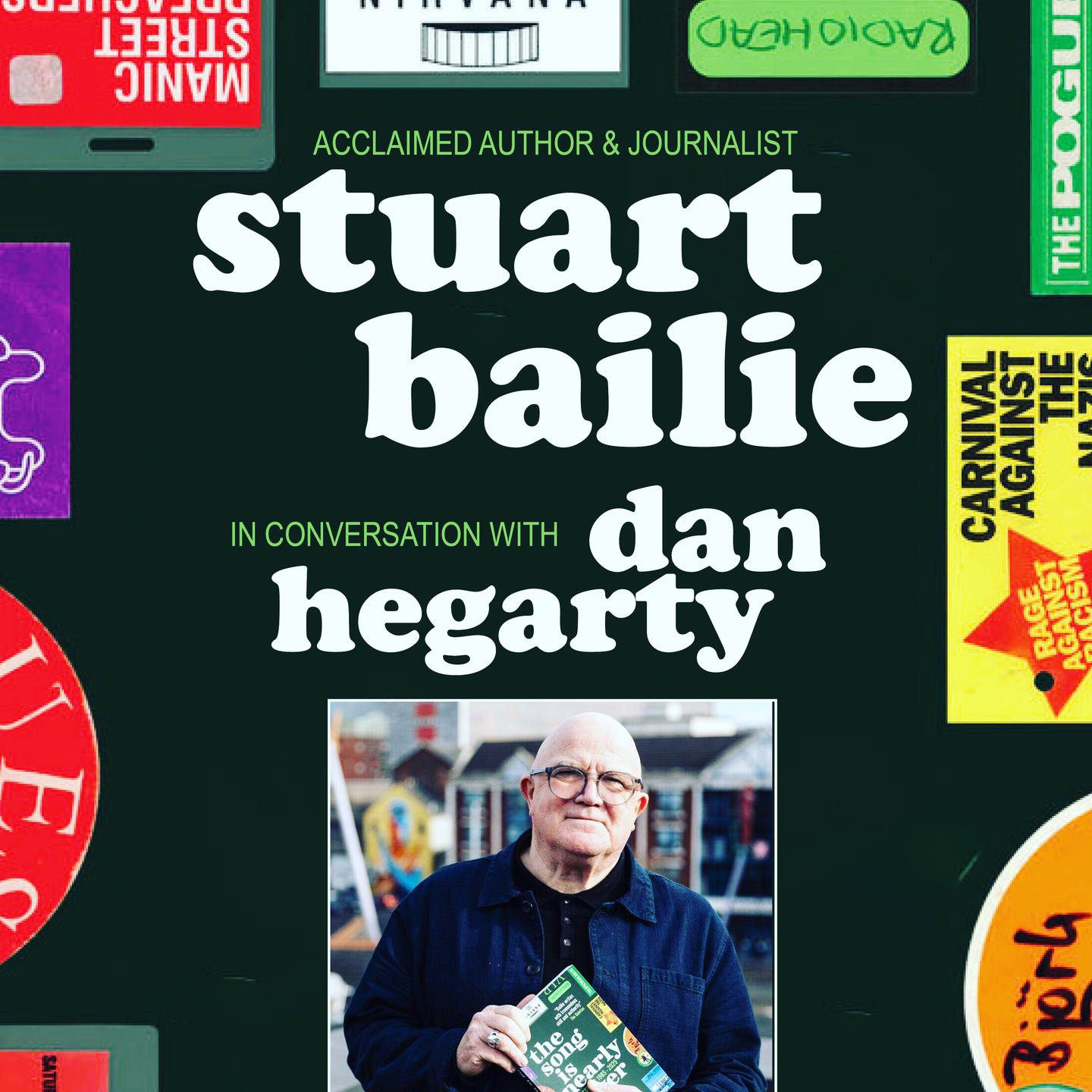 Make sure to join us on Saturday, 11th April when acclaimed journalist and author, Stuart Bailie will be in conversation with Dan Hegarty discussing Stuart's more than 40 years in music journalism as well as his new book, "the Song is Nearly Over' which will be for purchase on the night. Seats are limited so get your FREE TICKET at the link in our bio to make sure you're there. Proceedings will commence about 7:30pm