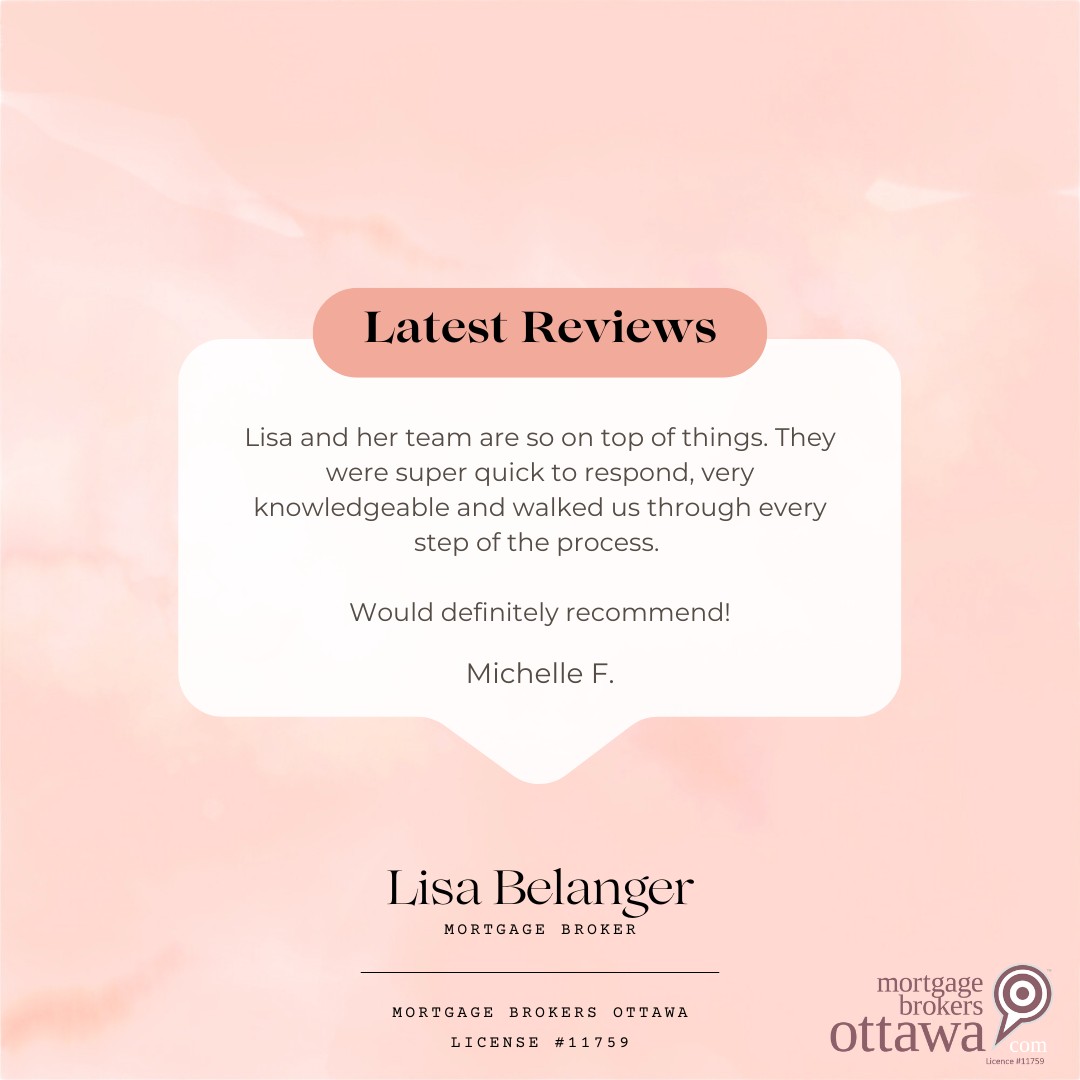 Michelle thank you for leaving such a great review!!
If you or someone you know would like a personalized look at their mortgage and financial situation, visit our website to get started!
#mortgagebroker #mortgage #realestate #ottawa #tips