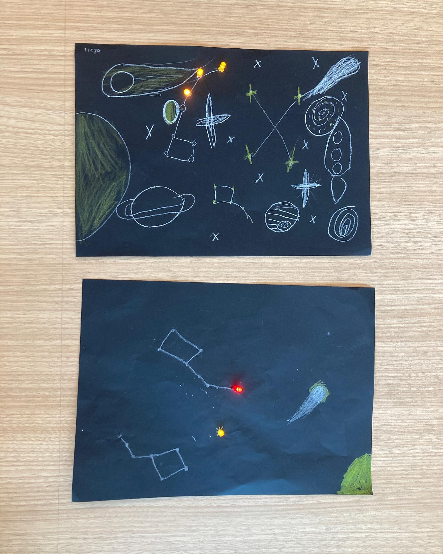 A mini exhibition of our various paper circuits projects. We learned about the constellations and applied our knowledge of circuits and astronomy 🪐 🔭 in making the artwork. This is how we make STEAM education comes alive at Techie Tykes! #sgsteam #sgstem #sgenrichment #sgparenting #sgparents #sgkids