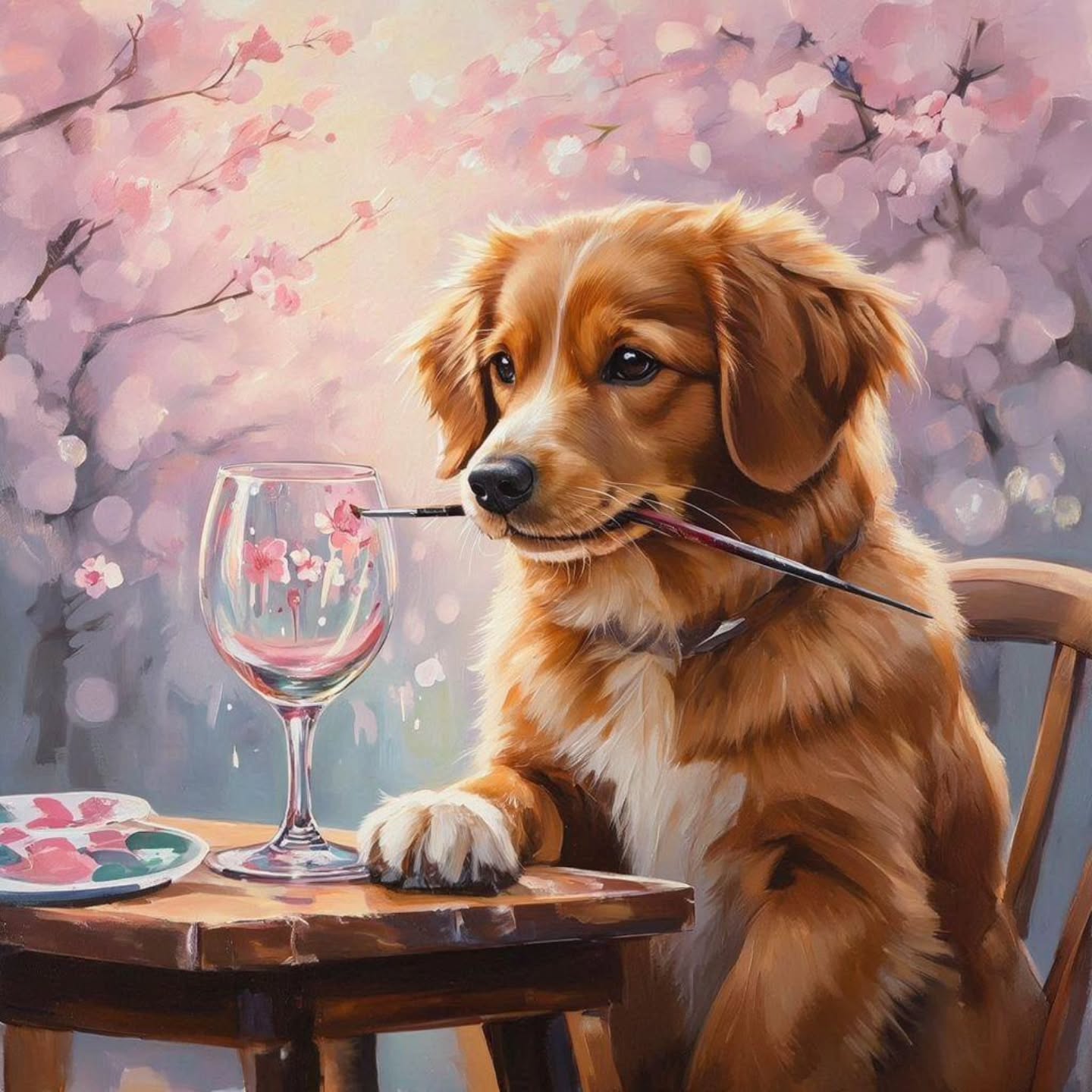 Yay! Vanmiddag is de eerste blossom workshop.
Met verf op glas bloesem 🌸 schilderen.
Zin in!
Ai plaatje gegenereerd door DeeDee