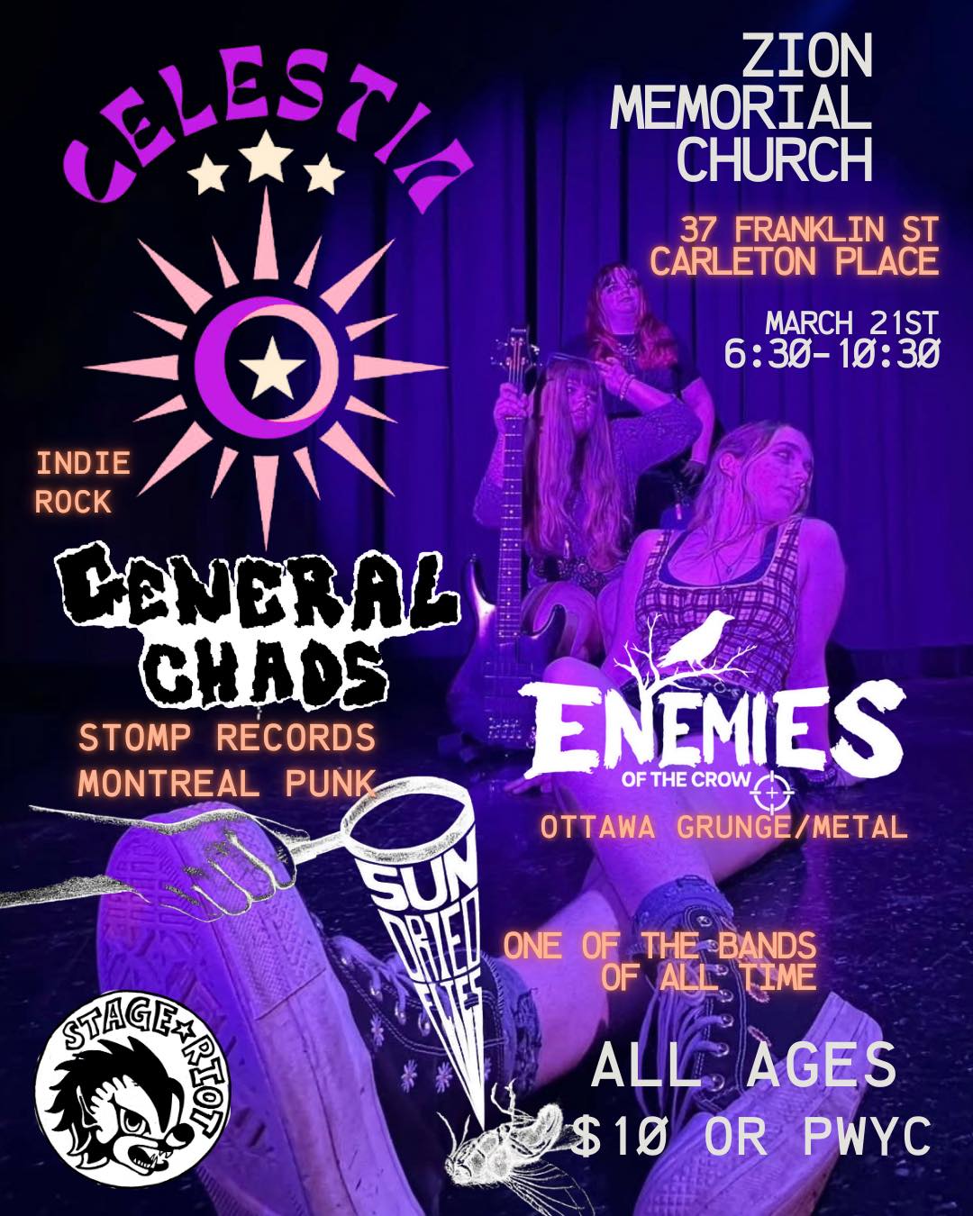 Stage Riot Returning on Saturday, March 21st. All Ages Live Music!