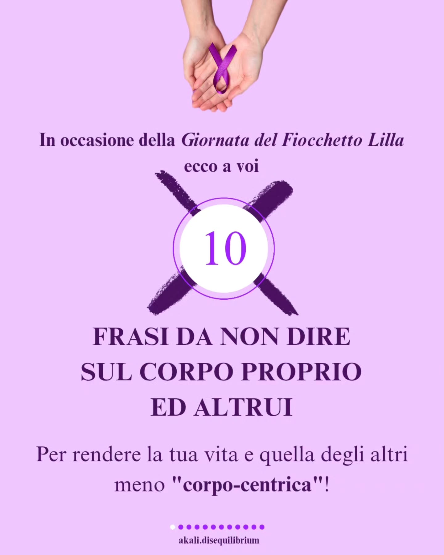 🎗️𝑪𝒊 𝒔𝒐𝒏𝒐 𝒂𝒏𝒏𝒊 𝒅𝒆𝒍𝒍𝒂 𝒎𝒊𝒂 𝒗𝒊𝒕𝒂 𝒄𝒉𝒆 𝒊 𝒅𝒊𝒔𝒕𝒖𝒓𝒃𝒊 𝒂𝒍𝒊𝒎𝒆𝒏𝒕𝒂𝒓𝒊 𝒎𝒊 𝒉𝒂𝒏𝒏𝒐 𝒑𝒐𝒓𝒕𝒂𝒕𝒐 𝒗𝒊𝒂.
🫂Anni in cui il mio valore sembrava dipendere da un numero,
da un pasto saltato,
da quanto riuscivo a controllarmi.
🍞Il cibo decideva il mio umore.
Il corpo decideva se potevo sentirmi abbastanza.
La mia giornata girava intorno a regole invisibili che mi tenevano prigioniera.
🤕E quando vivi così per tanto tempo, non perdi solo energia.
Perdi relazioni.
Perdi fiducia.
Perdi pezzi di te.
💔Poi nella mia vita sono arrivate altre cose difficili: il Dolore Cronico, l'Endometriosi, la Fibromialgia, la Sindrome di Alcock e la lesione spinale... così il corpo che ha iniziato a chiedere ascolto in modi che non potevo più ignorare.
💜 Ho iniziato a ricostruire qualcosa, passo passo, per vivere con tutto questo.
🥹Ho iniziato a capire che il corpo non è un nemico da gestire,
ma un luogo da abitare.
🤲🏽Oggi faccio un lavoro che nasce esattamente da questo.
🦋Accompagno persone che stanno attraversando quello che io ho attraversato.
🥹Persone che si odiano davanti allo specchio.
Persone che usano il movimento per punirsi.
Persone che pensano di essere sbagliate.
🌻E ogni volta che qualcuno trova un po’ più di spazio per respirare nel proprio corpo,
sento che tutto quello che ho attraversato ha trovato un senso.
👊🏼Perché il mondo non ha bisogno di altre persone che giudicano, umiliano o distruggono... ancora più in questo periodo storico...
🌄Ha bisogno di persone che scelgono di costruire.
🦋E io sono fiera di stare da questa parte🦋
📌E tu?
NutriamociDiVita GiornataDelFiocchettoLilla DisturbiAlimentari 15Marzo DisequilibriumProject