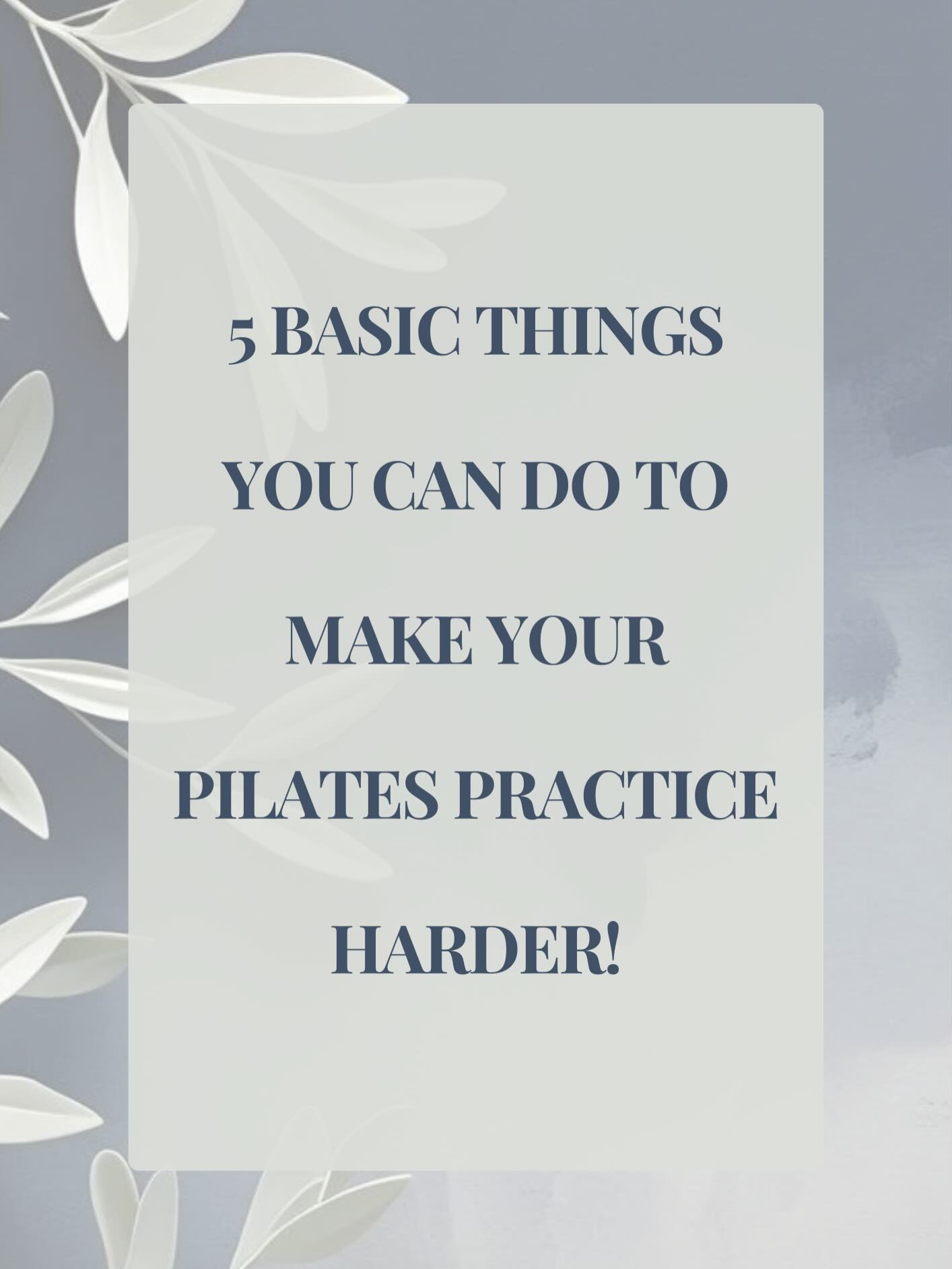 5️⃣ things you can do to make Pilates harder 🩵
Yes, these are basic but so important!!
What do you feel is important for you to work hard in plates?
#reformer #pilates