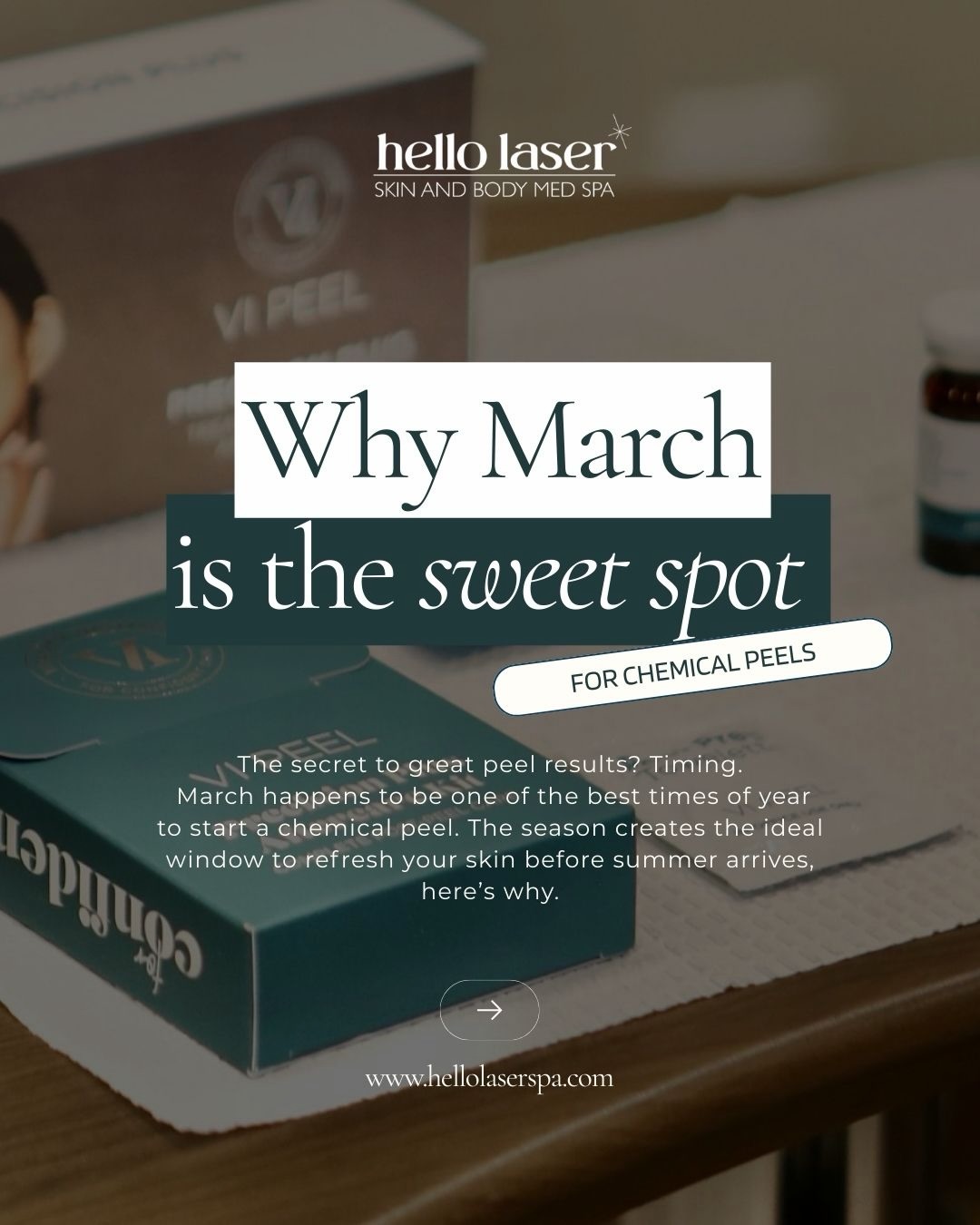 March is the sweet spot for chemical peels ✨
If your skin is feeling dull, textured, or congested after the winter months, this is the perfect time to reset. Chemical peels help remove built-up dead skin cells, improve texture, brighten tone, and reveal smoother, healthier-looking skin underneath.
And timing matters, starting your peel treatments in spring gives your skin the chance to renew before the stronger Arizona summer sun arrives.
Ready for your spring skin reset?
📍 Scottsdale | Biltmore Phoenix | Tempe
📞 480-905-3080
✨ Book online through the link in our bio
Comment “PEEL” if you want help choosing the best treatment for your skin 👇