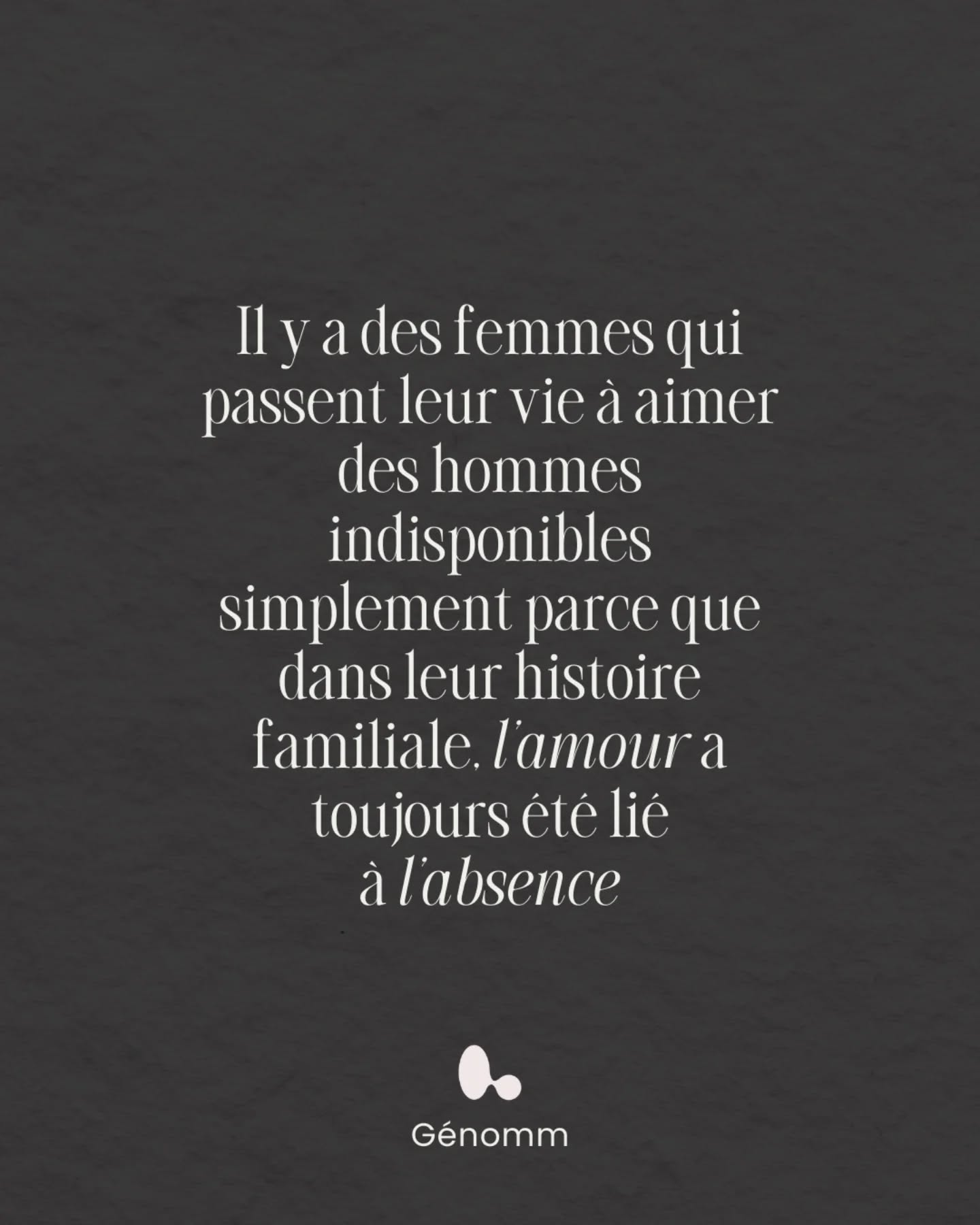 Certaines histoires familiales apprennent à confondre amour et absence.
Comprendre ces loyautés invisibles permet de sortir de ces répétitions.Se former à la psychogénéalogie, c’est apprendre à les voir, les analyser et les transformer.
Pour se former et devenir thérapeute, retrouvez les formations en Psychogénéalogie et Analyse Transgénérationnelle chez Génomm 🔗