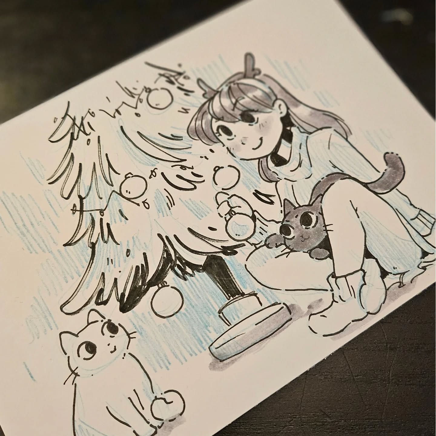 Merry Christmas! 🎄
This year I drew a few secret postcards. 💌 #Christmas #Art #Postcards #SecretSanta