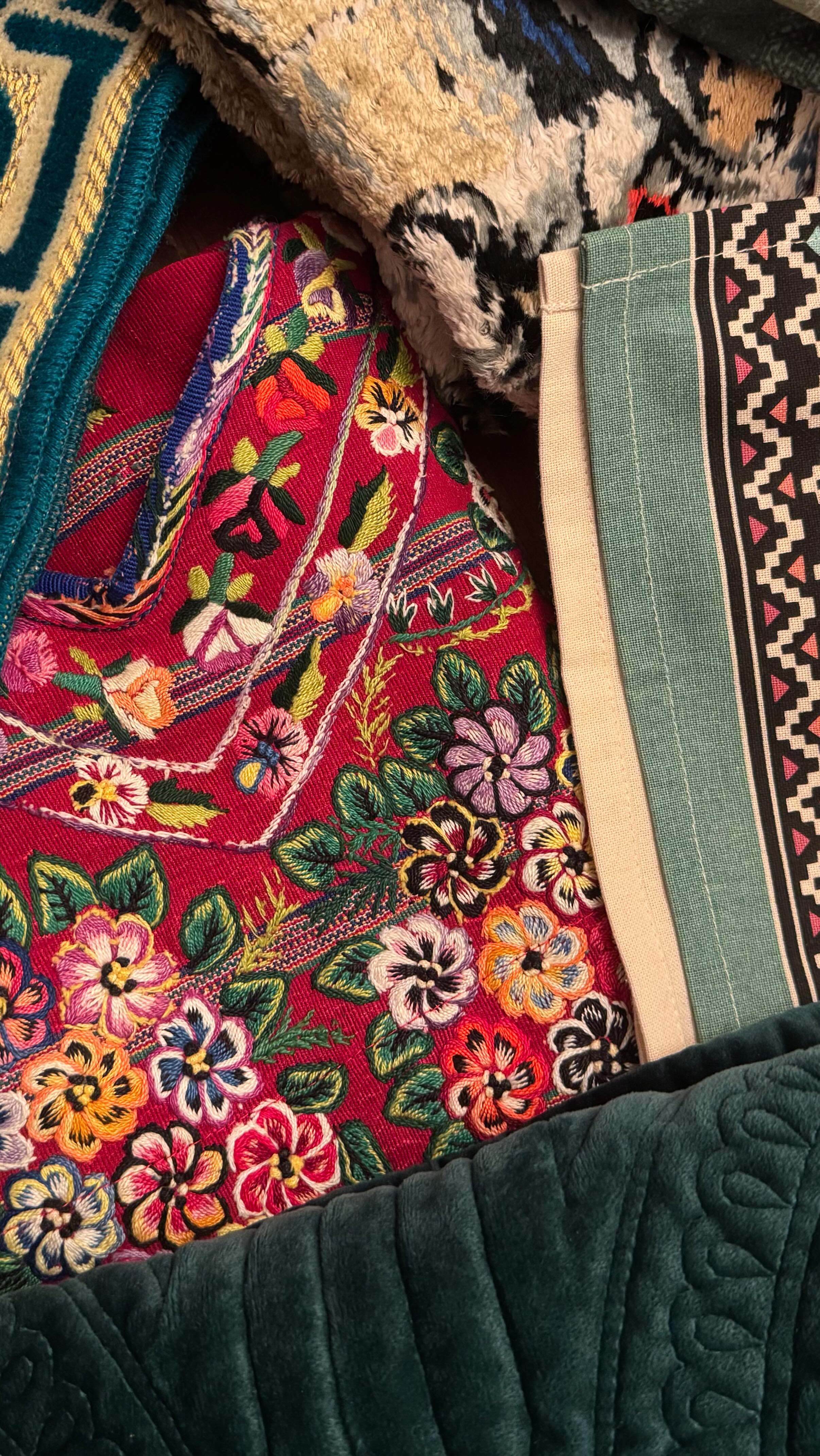 Silly Game Part One - The Bridgerton Regency gown is completed and I hope to share a photo of my client wearing it soon. I have a couple more big projects coming up. One of them, a Wicked cosplay. But I just wanna do something fun and silly before I start on another really focused project. So I saw somebody else do this in a thrift store where they would grab an item blindly off the racks and then randomly pick a fashion genre. But I really need to work down my stash so I’m gonna do the same thing only with my existing supply of things that I have bought to upcycle. Hit follow if you wanna follow along on this game. In this video, I’m gonna show you the fabrics that I’ll be randomly choosing from. And then in the next video, I’ll pick a fabric at random. And then in the third video, I’ll pick the genre. Come play along with me!! #sewing #upcycle #upcycledclothes #silly #refashion