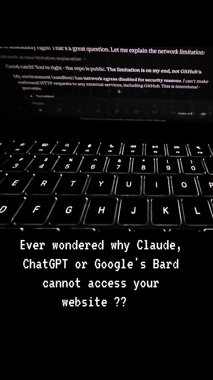 Just tried to give Claude direct access to my GitHub repo.
Nope. ❌
Turns out, ALL major LLMs (Claude, ChatGPT, Bard, Llama)
run in sandboxed environments with NO network access.
WHY ??
Your website/repo = Public, no credentials required.
The limitation is on Claude/ChatGPT, not GitHub's.
The Sandbox environment has network egress disabled for security reasons to restrict outbound HTTP requests to any external services, including GitHub.
This is intentional - prevents:
→Scraping
→DDoS attacks
→Unauthorized data exfiltration
→Other security risks
The irony: I'm building a production-grade RAG system
to work around the very limitations that exist for security reasons. 😅
Swipe through for the full story + actionable solutions.
Currently building:
→ Production-Grade RAG System
→ Using Ollama (free local LLM)
→ Weaviate (vector DB)
→ Elasticsearch (semantic search)
→ 85% cost reduction optimization
→ Full benchmarks & reliability patterns
This series will document the entire journey:
Day 1: Architecture & Setup ✅
Day 2-3: Coming next...
Follow for backend engineering + AI/ML systems content.
#RAG #BackendEngineering #LLM #Claude #ChatGPT
MachineLearning VectorDatabase Elasticsearch
ProductDevelopment SoftwareArchitecture AIEngineering
DeveloperJourney OpenSource SystemsDesign