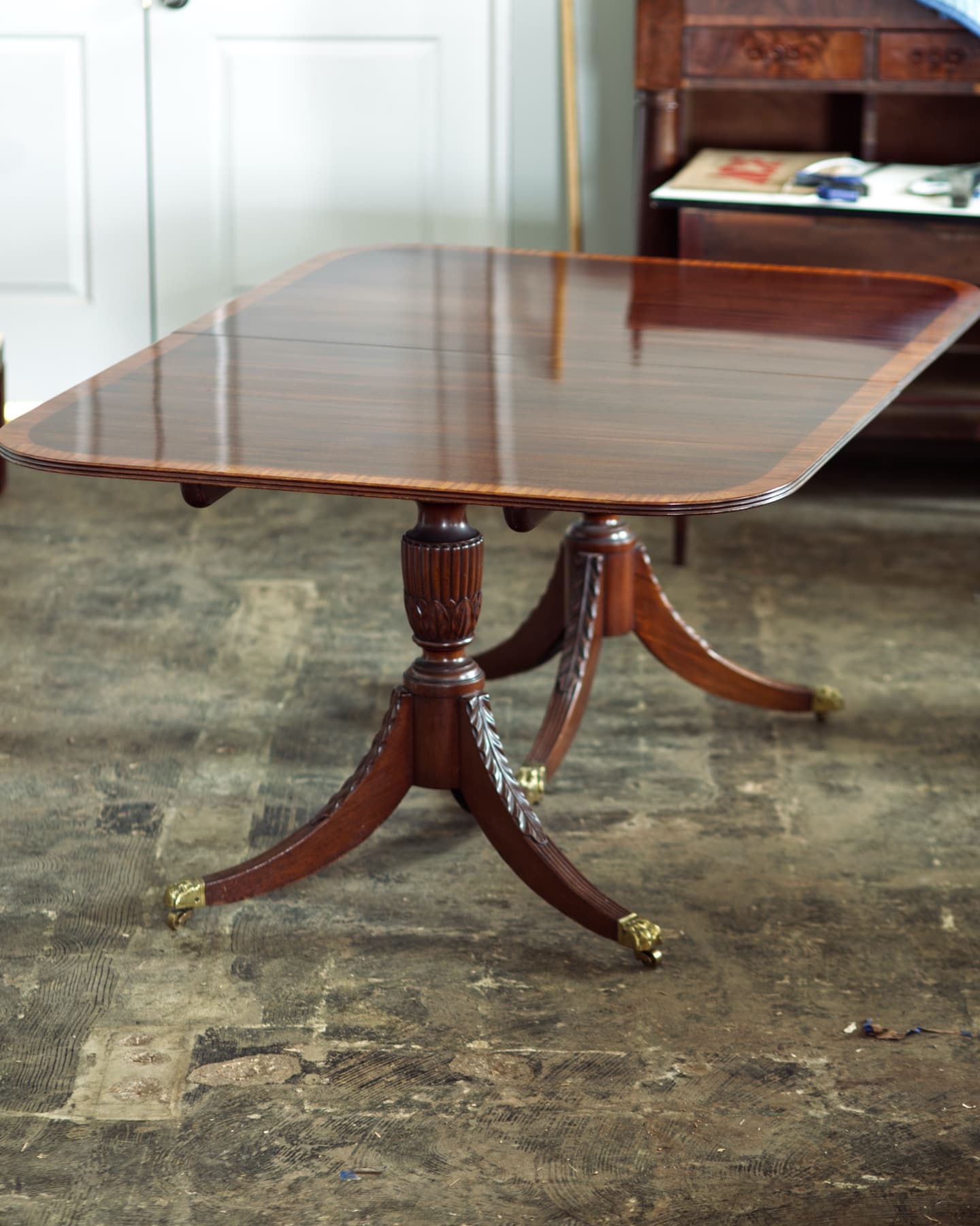 Shellac finishes are very repairable. So when something goes wrong, they can be snapped back to life. This table had been French polished in the past. After some hot dishes left imprints into the finish (manifested by white marks and some alligator-y texture), the finish was cleaned and repolished. The areas of concern were focused on the most, but the whole table top was treated to make it all cohesive.
That's why we use the materials we do.
#furniturerestoration #furniturerstorer #frenchpolish #frenchpolisher #shellac #shellacfinish #mahogany #mahoganydiningtable #diningtable #restoredinbaltimore