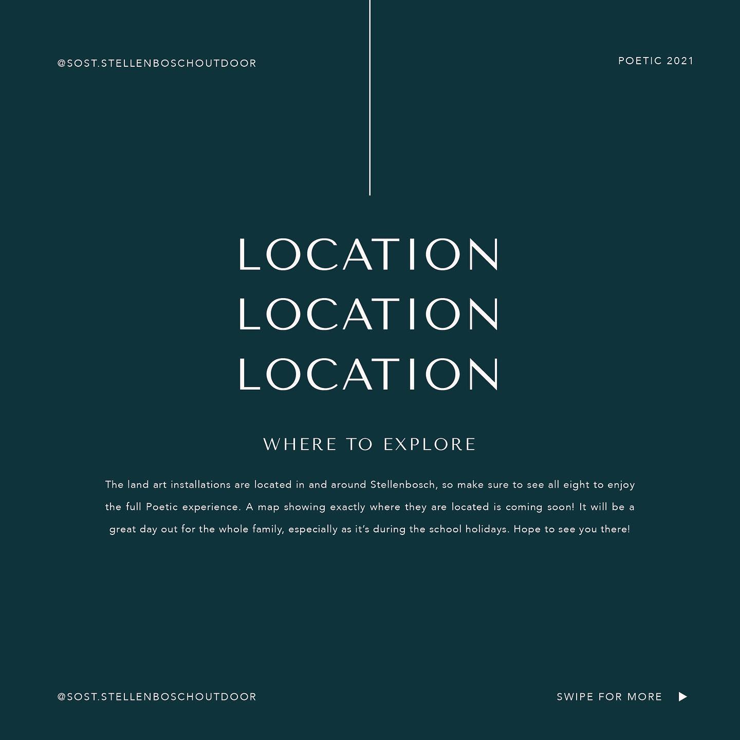 The land art installations are located in and around Stellenbosch, so make sure to see ALL EIGHT to enjoy the full Poetic experience!
A map showing exactly where they are all located is COMING SOON!
.
.
.
.
.
.
#poetic #outdoorlandart #earthart #naturalart #contemporarysculpture #artexhibition #supportlocal #supportstellenbosch #sost #emphemeralart #landartists #artiunstallation #environmentalart #contemporaryart #southafricanartists #art #nature #sculpture #design #artoftheday