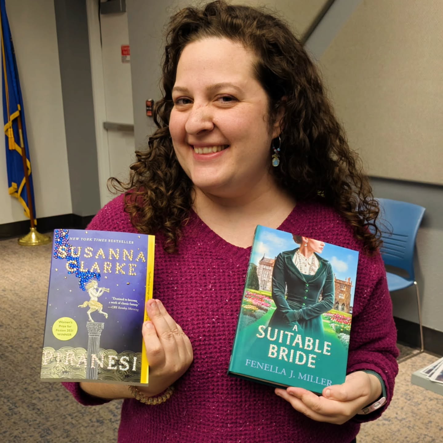 Sometimes I edit books, sometimes I read books, and sometimes I decorate covers with pretty gems! Unfortunately library lighting does nothing to capture how great these look, so you'll have to take my word for it 😅