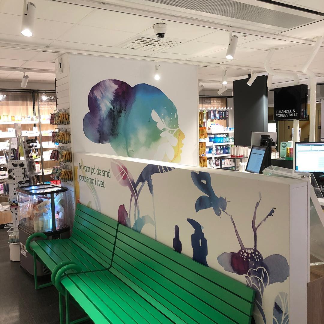 Diverse foliemontage Apoteket hjärtat, Sjukhuset, Västerås #brandfactory