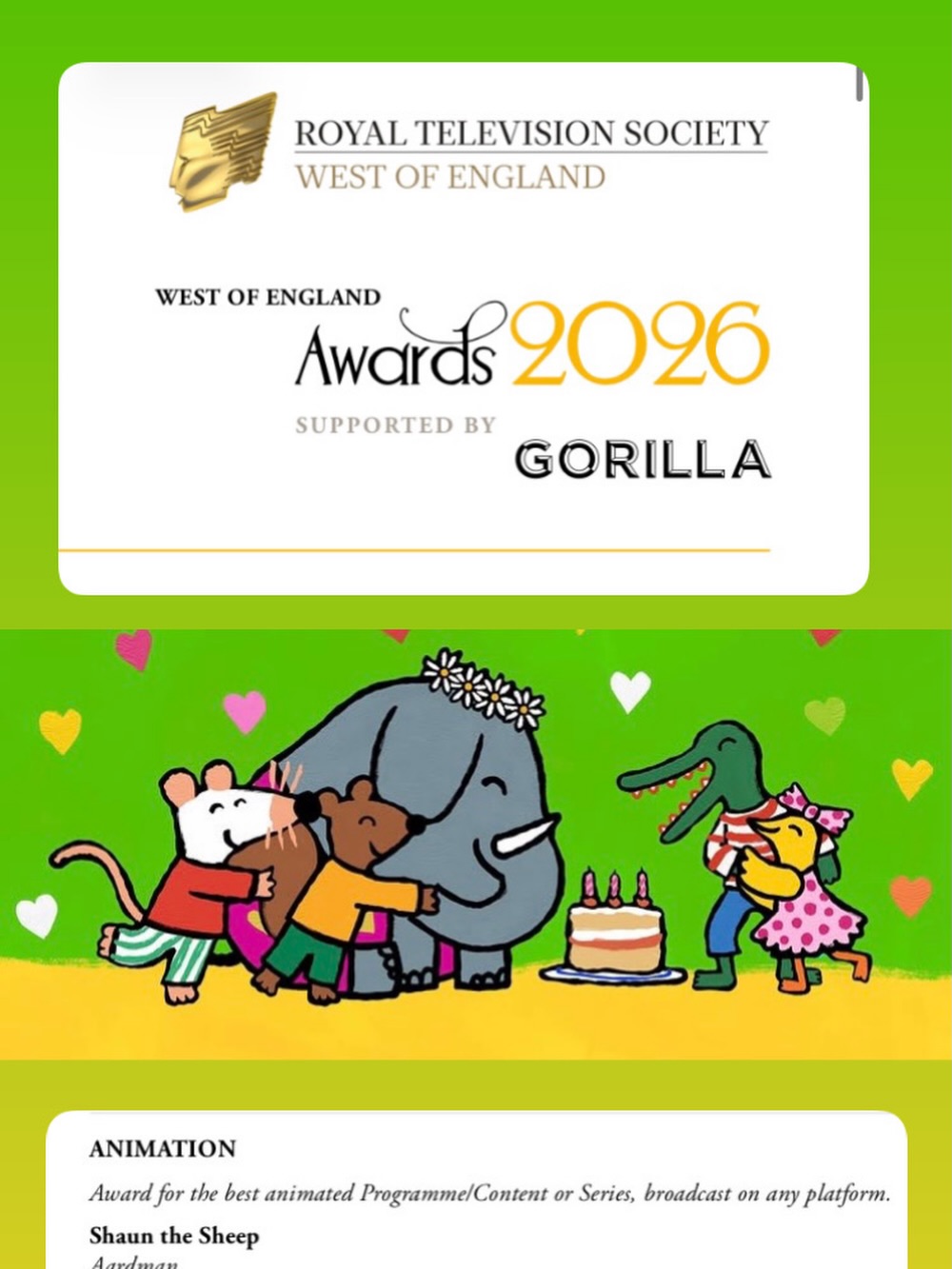 EXCITING ANNOUNCEMENT!!!!! WOW!
‘My Friend Maisy’ has been nominated for an RTS, West of England Award! This is INCREDIBLE news!
I would like to say a MASSIVE congratulations to all of the talented creative production team, voice cast & EVERYONE involved who have worked SUPER hard to produce such a beautiful show.
I feel incredibly honoured & MEGA excited to be a part of that. ❤️🐾🎙️
‘My Friend Maisy’ is Co-produced by @bbcstudios Kids& Family Productions & Trustbridge Entertainment with the beautiful animation created by @aproductionsuk & @karrotanimation.
‘My Friend Maisy’ is launched now on @skytv kids & @nowtv
All of my paws are crossed for Sunday 26th April 2026 at @bristololdvic1766 🐾🤞❤️
Follow Your Dreams
JP2026 x
#myfriendmaisy #rtswest #rtsawards2026 #voiceactor #dyslexia