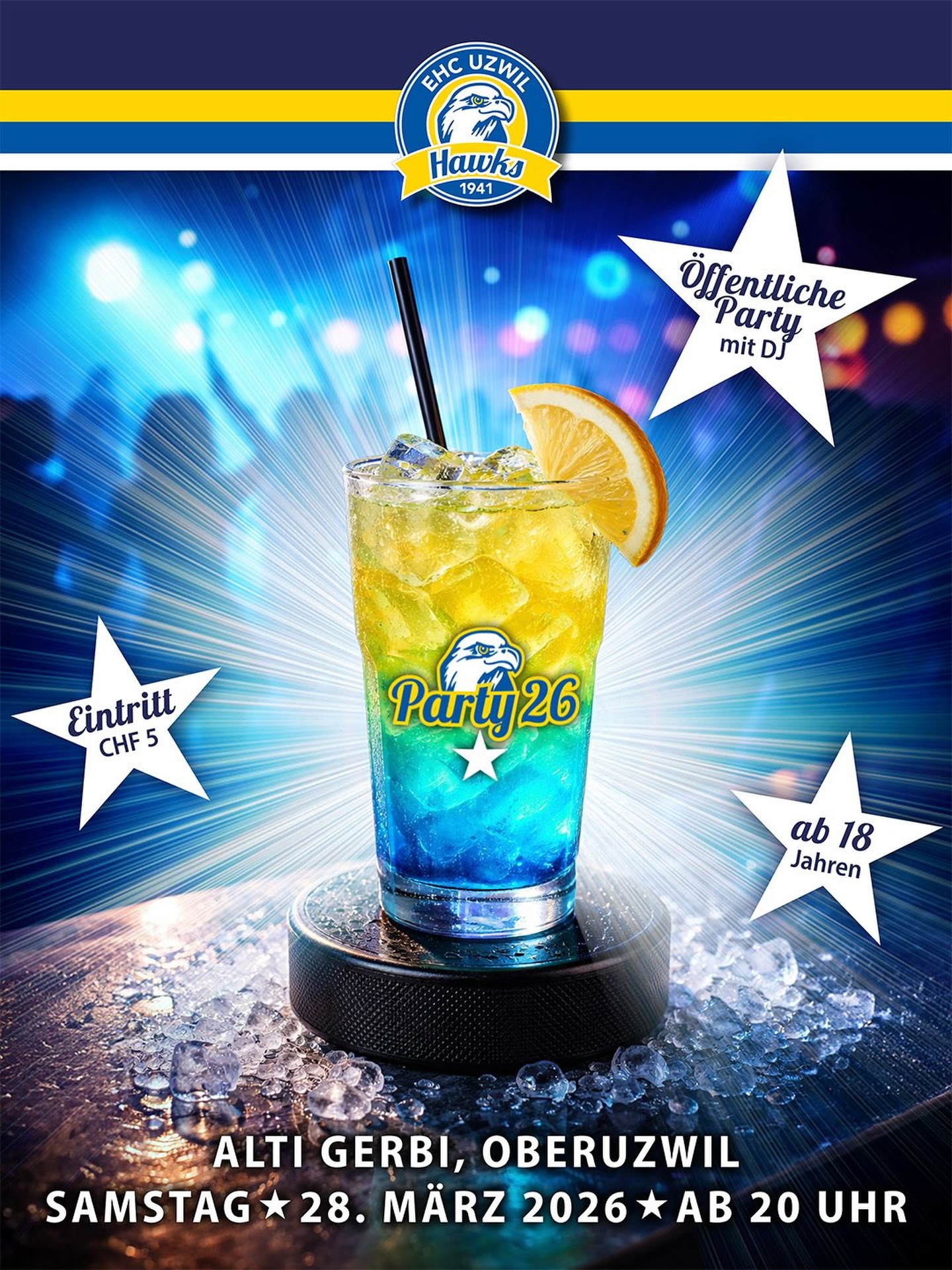 In knapp zwei Wochen findet unsere HAWKS-Party in Oberuzwil statt! Die Party ist öffentlich, und wir freuen uns darauf, gemeinsam mit ganz vielen Fans und Freunden unseres EHC auf die Saison 25/26 anzustossen🥳
#ehcuzwil #ehcuzwilhawks #oberuzwil #party #oneteamonespirit