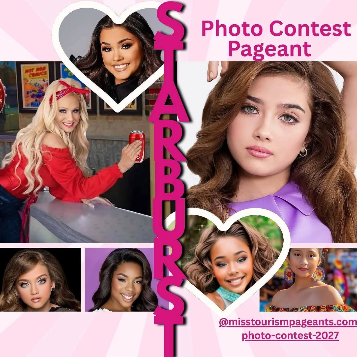 3 more days for you to enter the Miss/Mr. Starburst Online Photo Pageant for fees paid for the online National Pageant. Apply here
https://www.misstourismpageants.com/photo-contest-2027