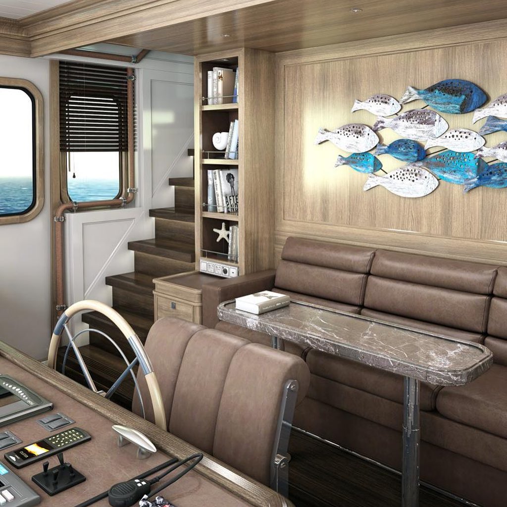 New wheelhouse design ⚓️
#magnoliayachts #yachtbuilding #yachtinterior #woodworking #yacht #yachtlife #craftmanship #sea be #customyacht #superyachts