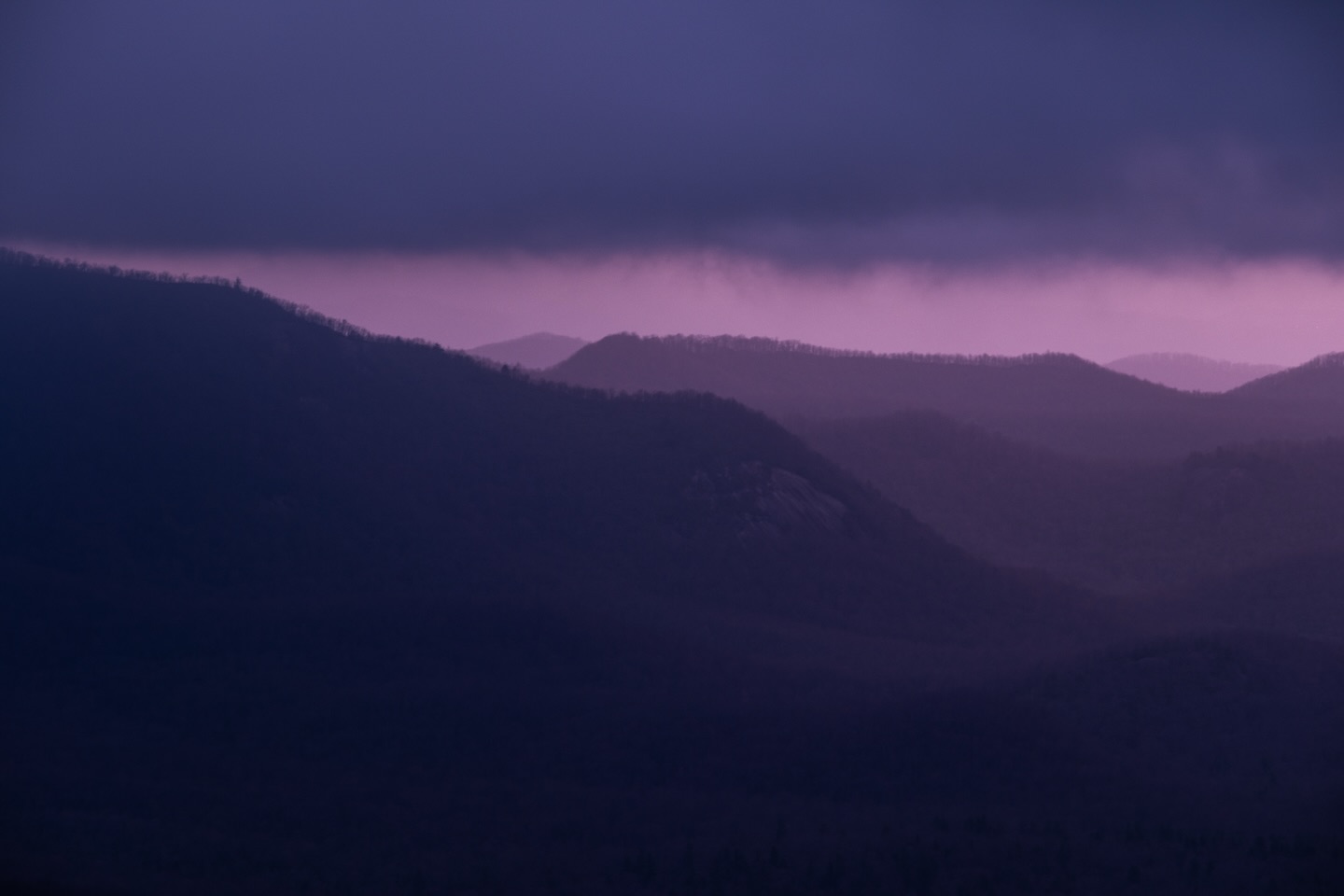 As the rose over the Blue Ridge Mountains and light bounced under the clouds, it created a purple tone along the mountains. Taken from the Pounding Mill Overlook along the Blue Ridge Parkway.
Camera: FujiFilm XT-5
Lens: FujiFilm 50-150 f2.8
Tripod: 3 Legged Thing
No filter
#fujifilmx_us #photography #sunrise #landscapephotography #blueridgeparkway