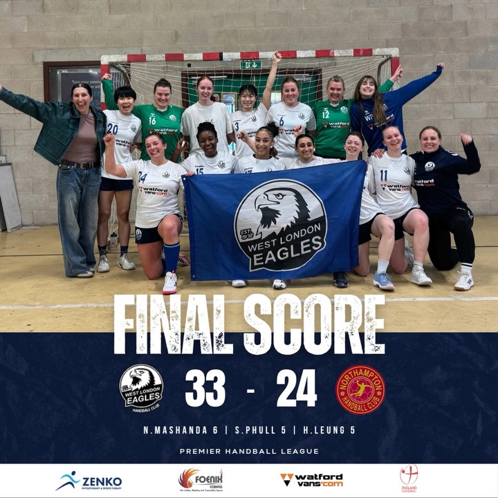 The Women’s First Team secured another dominant win last weekend in the battle for the top seed. 💪
The game started slowly and remained head-to-head, with the Eagles struggling to pull away early on. In the second half, stronger defense and fast breaks made the difference, leading to a 9-point victory. 🔥
Player of the Game goes to Nelly, who delivered an outstanding all-around performance. She showcased her scoring skills while assisting her teammates and made a strong impact on defense👏🏻
With this win, the ladies are one step closer to winning the South Premier League! 🏆
#Westlondoneagles #englandhandball #handball #handboll #håndball