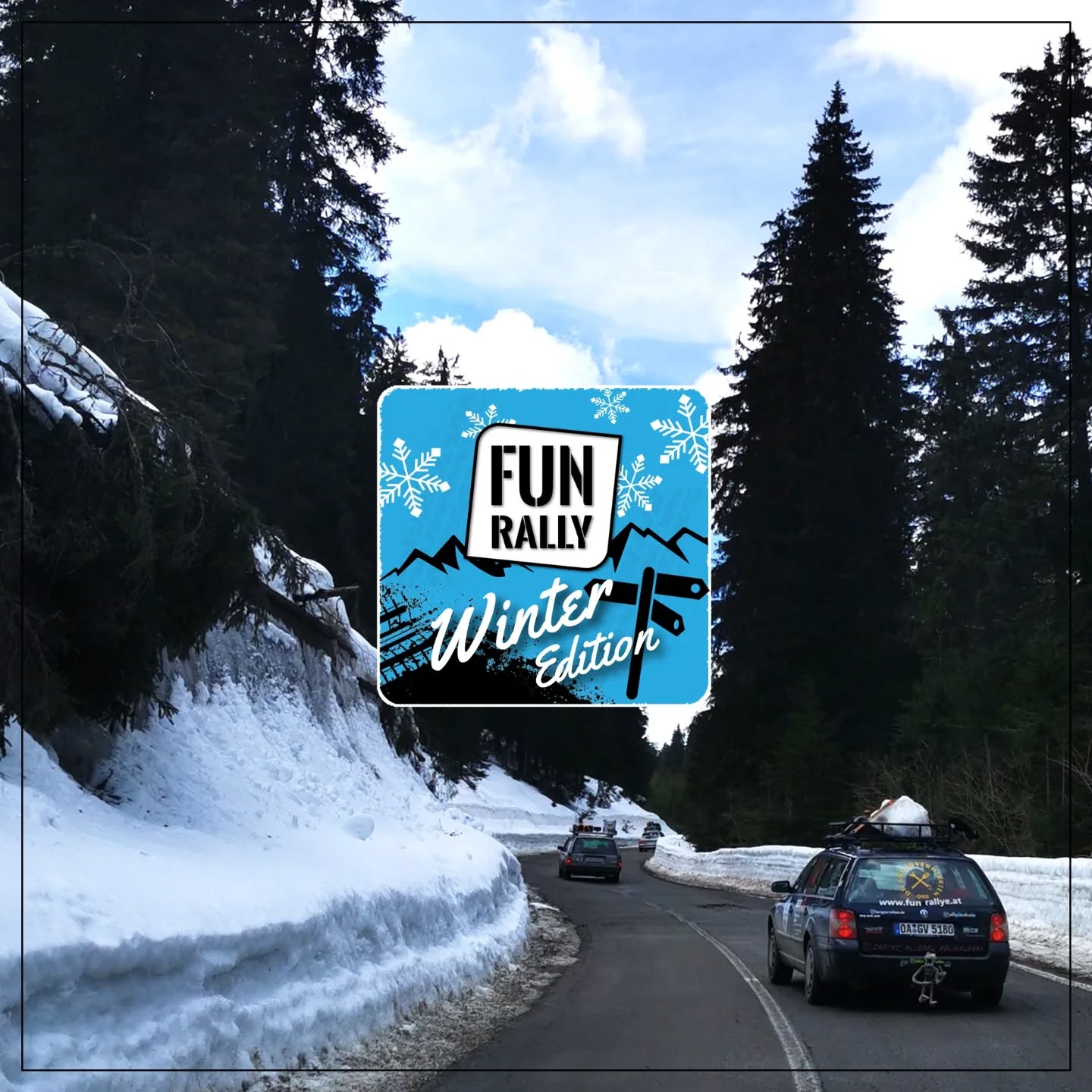 ❄️ 22.2.-1.3.2025 ❄️
FUNRALLY Winter Edition - eine Fahrt ins Blaue!
Wohin Dich dieser Abenteuer-Roadtrip führt, erfährst Du erst am Start!