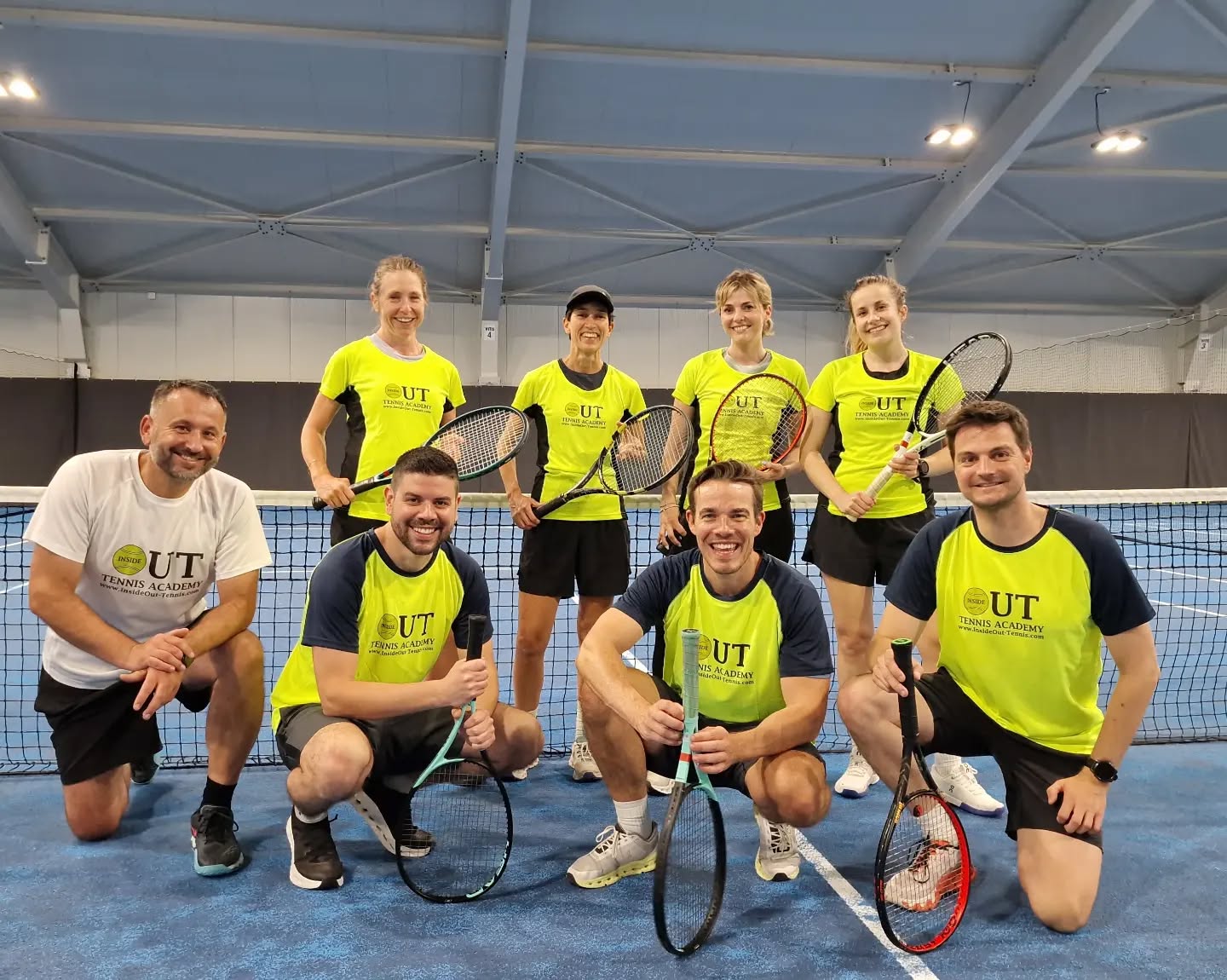 Team spirit at its finest! 🌟
Our recent team-building event was a blast, filled with laughter and camaraderie. Here's to growing stronger together! 💪🎾
Interested in team-building with us? Reach out today!
#InsideOutTennis #TeamBuilding #TennisFamily #StrongerTogether