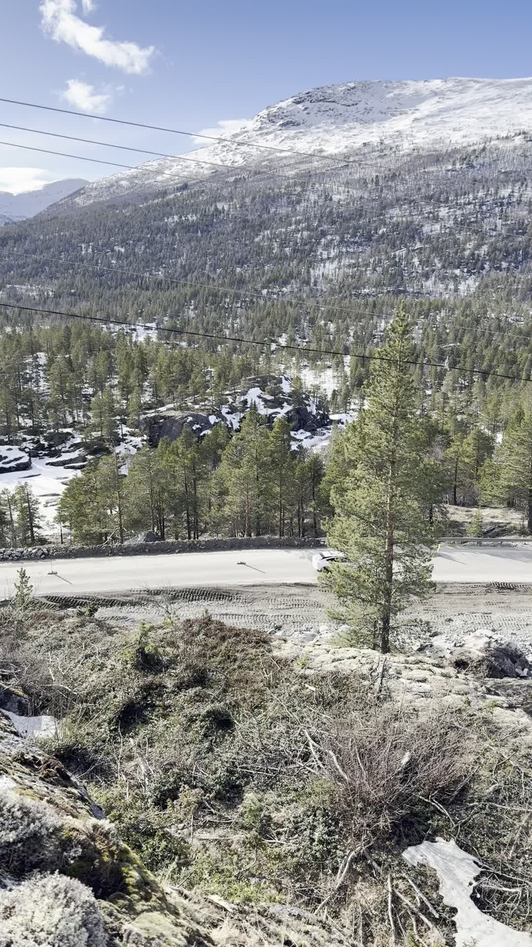 I dag er det rent rolig med veiarbeidet som foregår i min til vanlig, rolige del av verden😊 Mye har blitt sprengt, og endel står igjen. Godt er det da å kunne hvile blikket på Døntind som er vakker som vanlig🥰 Og som vanlig er det nydelig vær☀️ Det mest utfordrende hos oss nå er - dyrene kunne vært ute, men siden de holder på nede på beite så må de nok vente… og vi må kjøre inn på hovedveien midt inne i den lysregulerte sonen; jeg kjører derfor ikke til Bjorli for da må jeg vente så lenge. Ned til Verma derimot, sniker jeg meg på veien med nødblinklysene på, og kan enkelt svinge til siden hvis det kommer biler i mot😅 Godt at de som holder på med veiarbeidet er behjelpelige og imøtekommende for oss som bor midt oppe i dette😊