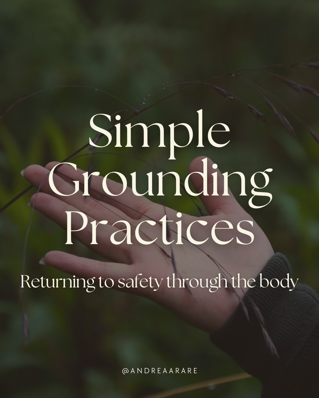 When the nervous system feels overwhelmed,
attention moves away from the present moment.
Grounding helps the body remember:
I am here.
I am supported.
I am safe enough right now.
Swipe ➡️ to learn some practices ✨
#grounding #groundingpractice #bodywisdom