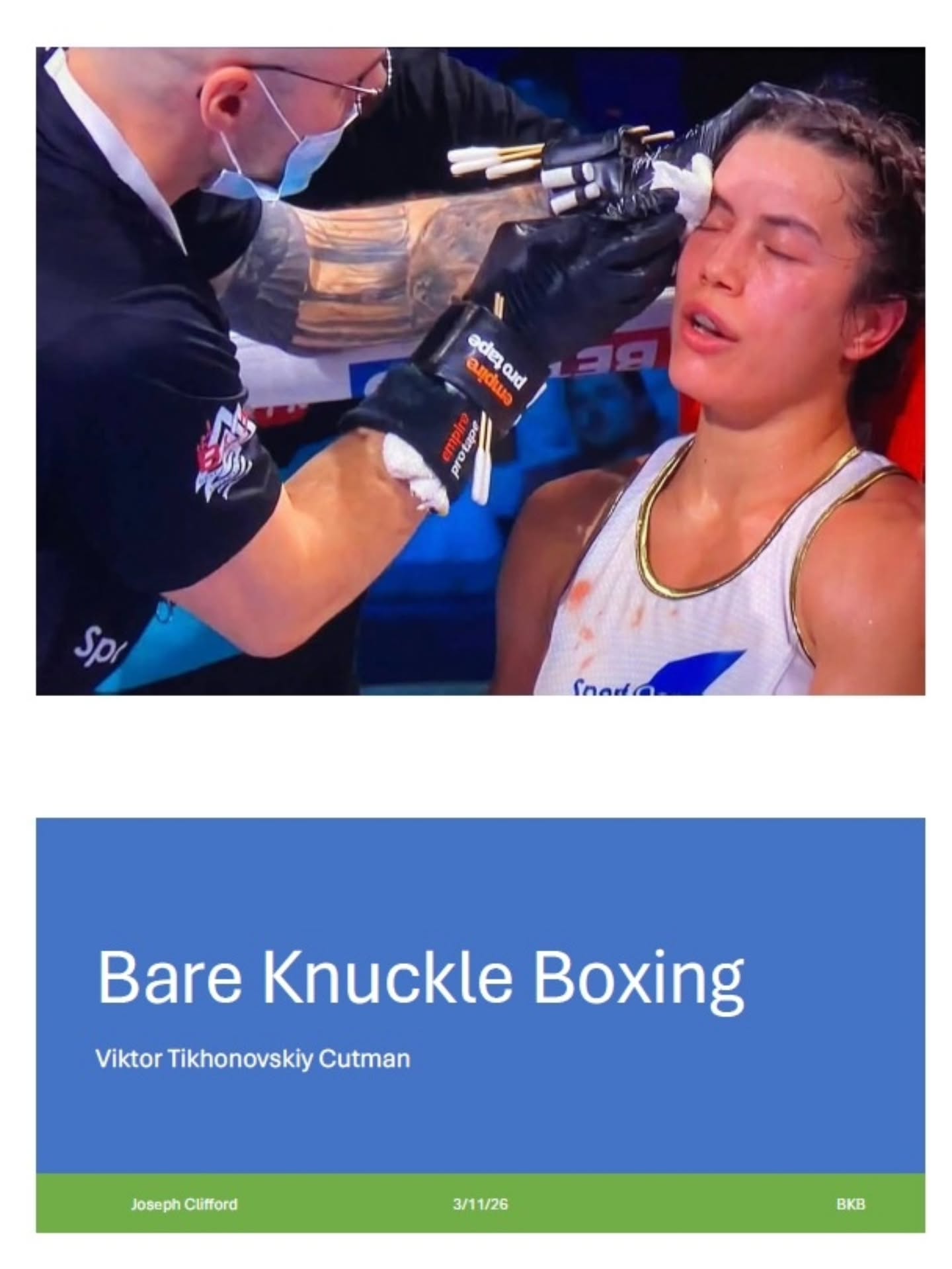 Bare Knuckle Boxing 🥊🥊🥊
#cutman
#cornerwork
#Minutemedicineman
#bareknuckle
#bareknuckleboxing