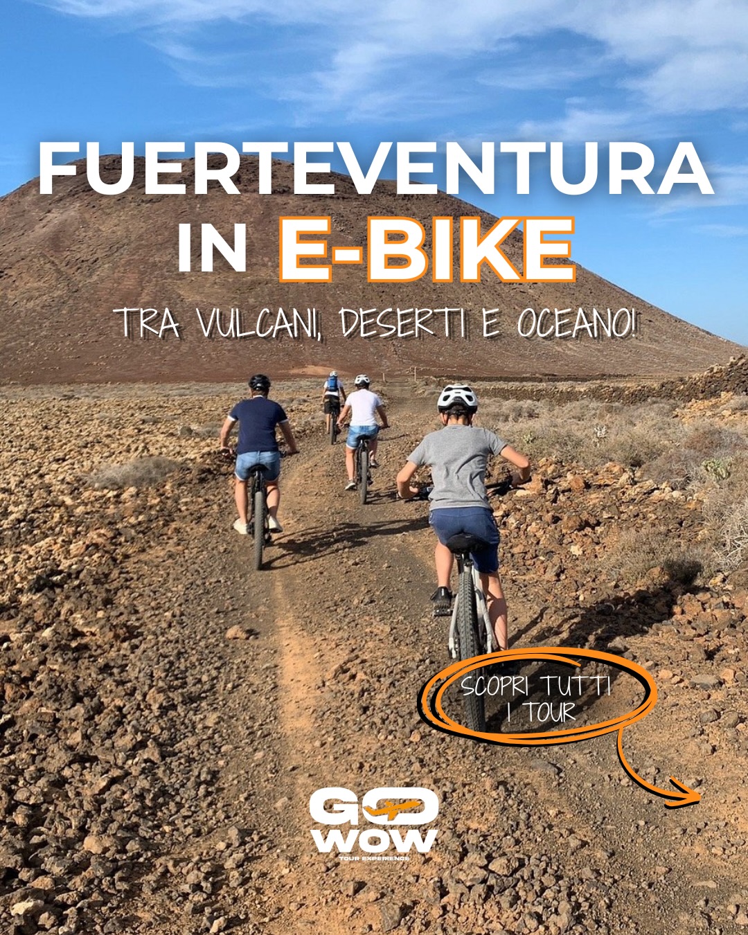 Scopri il lato più selvaggio di Fuerteventura… in E-Bike 🌋🚴♂️
Vulcani, deserti, villaggi autentici e coste incredibili! con questi tour nel nord dell’isola potrai esplorare luoghi spettacolari come:
📍Calderón Hondo
📍Lajares
📍El Cotillo
📍Majanicho
📍Popcorn Beach
📍Montaña de Tindaya
Un modo diverso e divertente per scoprire il nord di Fuerteventura, anche se non sei un ciclista esperto, grazie alle E-Bike a pedalata assistita.
✨ Tour guidati
✨ Paesaggi incredibili
✨ Esperienza adatta a tutti
📲 Scrivici ora per prenotare il tuo tour!
#fuerteventura #fuerteventuratravel #fuerteventuralife #visitfuerteventura #canarie