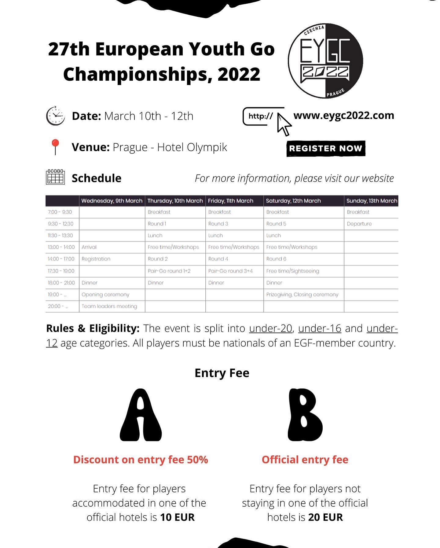 Register now❕link in bio 🔥#eygc2022 #prague #gogame #youthtournament #championships #registrationopen #promotionalposter