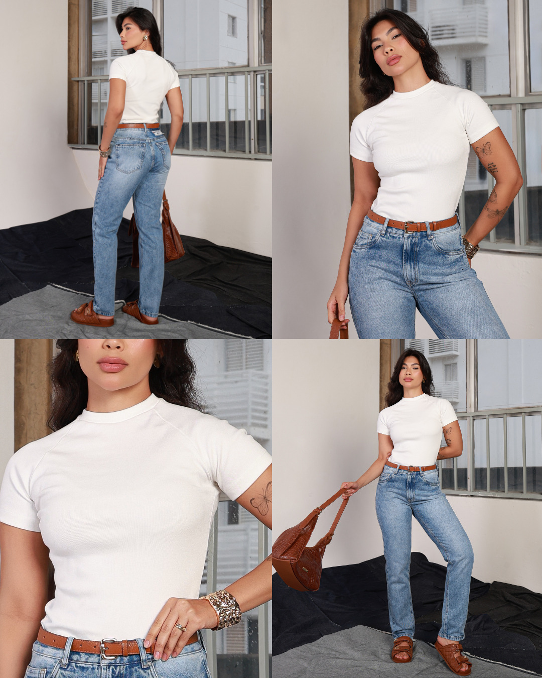 ESSENCIAIS QUE TRANSFORMAM QUALQUER PRODUÇÃO
O básico bem escolhido faz toda a diferença. Camiseta ajustada, jeans clássico e acessórios em tons terrosos criam um look atemporal, versátil e cheio de estilo.
Essencial, versátil e perfeito para diferentes momentos do dia.
#AmmoJeans #modafeminina #lookdodia #jeansstyle #fashion