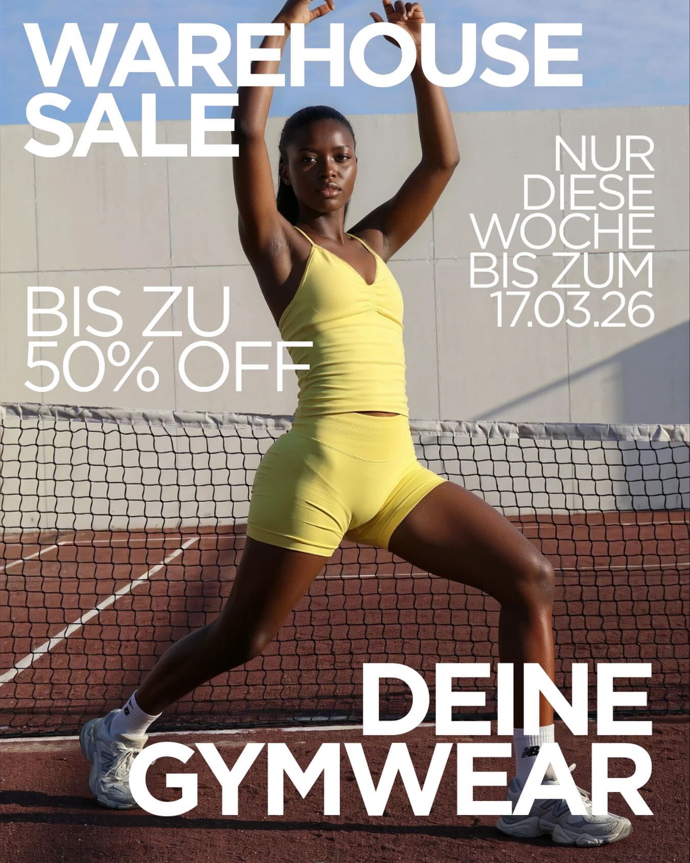 Warehouse Sale! Bis zu -50% auf das ganze Sortiment.
Nur diese Woche noch bis zum 17.03.26.🫶🏻