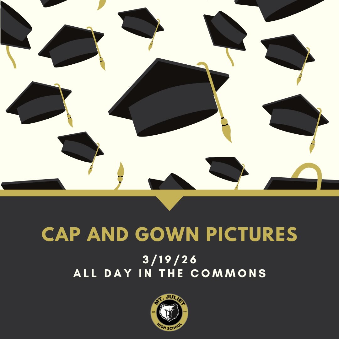 Senior be ready this Thursday for your Cap and Gown Picture Day! 🎓