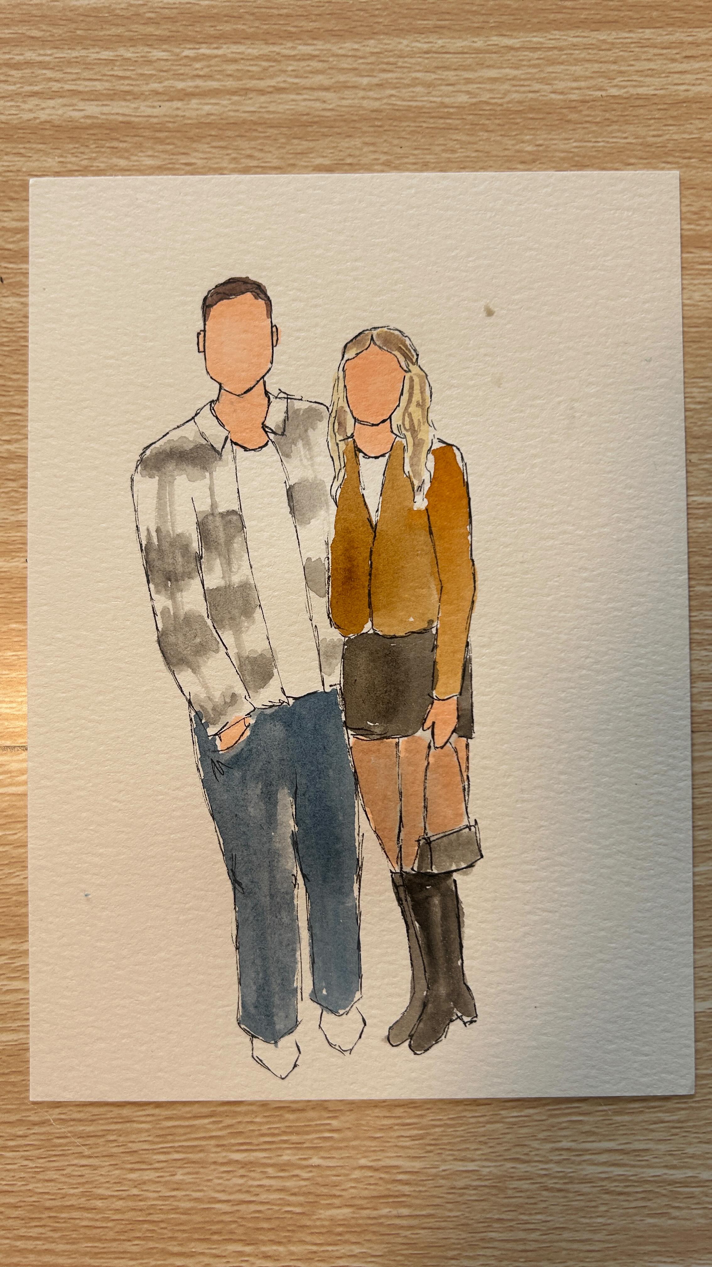 day 24/100: Britney & John!!
I love doing casual attire, keep sending in those photos to be drawn because this has just been the most fun!!
i’m super excited to do some markets this summer, I can wait to meet so many of you and get to draw you!!
Make sure to get your customs in by April 1st, as the shop will be closing down for a little while while i’m on vacation!
okay, love ya!
#2026bride #weddingfavor #weddingplanning #guestportraits #weddingpainter