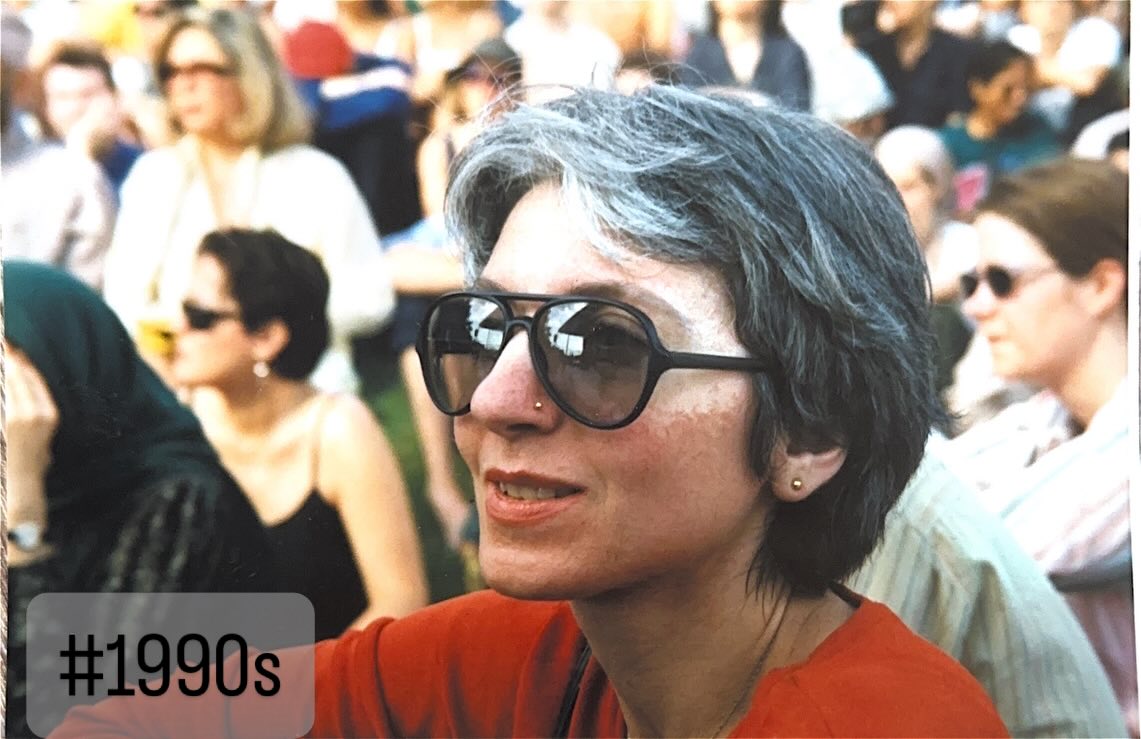The 1990s — Where Was I?
Short hair, no dye, and oversized sunglasses long before any of it was a trend. I was juggling an academic career with single motherhood: a PhD from @soasuni, a fellowship at @oxford_uni, though I commuted from London because the big city was where I belonged, and SOAS was my spiritual home.
When I wasn’t in London, I was in India or Indonesia for fieldwork, my little boy in tow. He’s a family man now, hard to believe. I home-schooled him on the road. We managed.
Modelling? I would have laughed. But I was thin in that particular way: coffee, cigarettes, late nights at the desk writing papers and chasing funding, surviving one research cycle to reach the next.
I loved grunge. Still think of when Nirvana played at SOAS, an unknown band from Seattle, nobody quite knowing what they were watching yet.
#whereiwas #1990snostalgia #goinggreynaturally