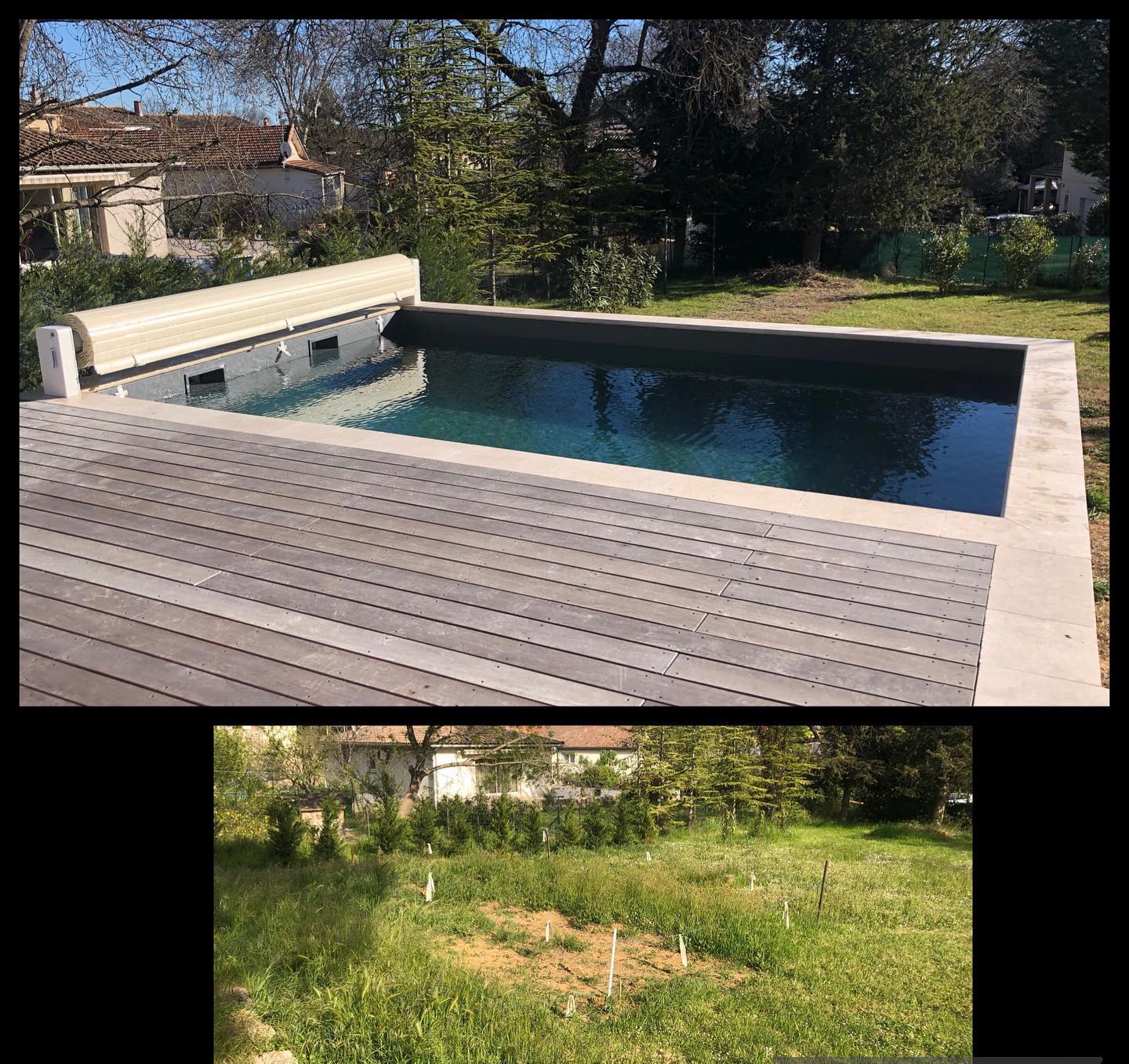 🔵 Piscine 6x4 maçonnée 🔵
➡️ Pvc armé Gris foncé Garantie 15 ans 🤩
➡️ Pose margelle + volet roulant électrique ⚡️
⭐️ Merci pour la confiance du client ⭐️
