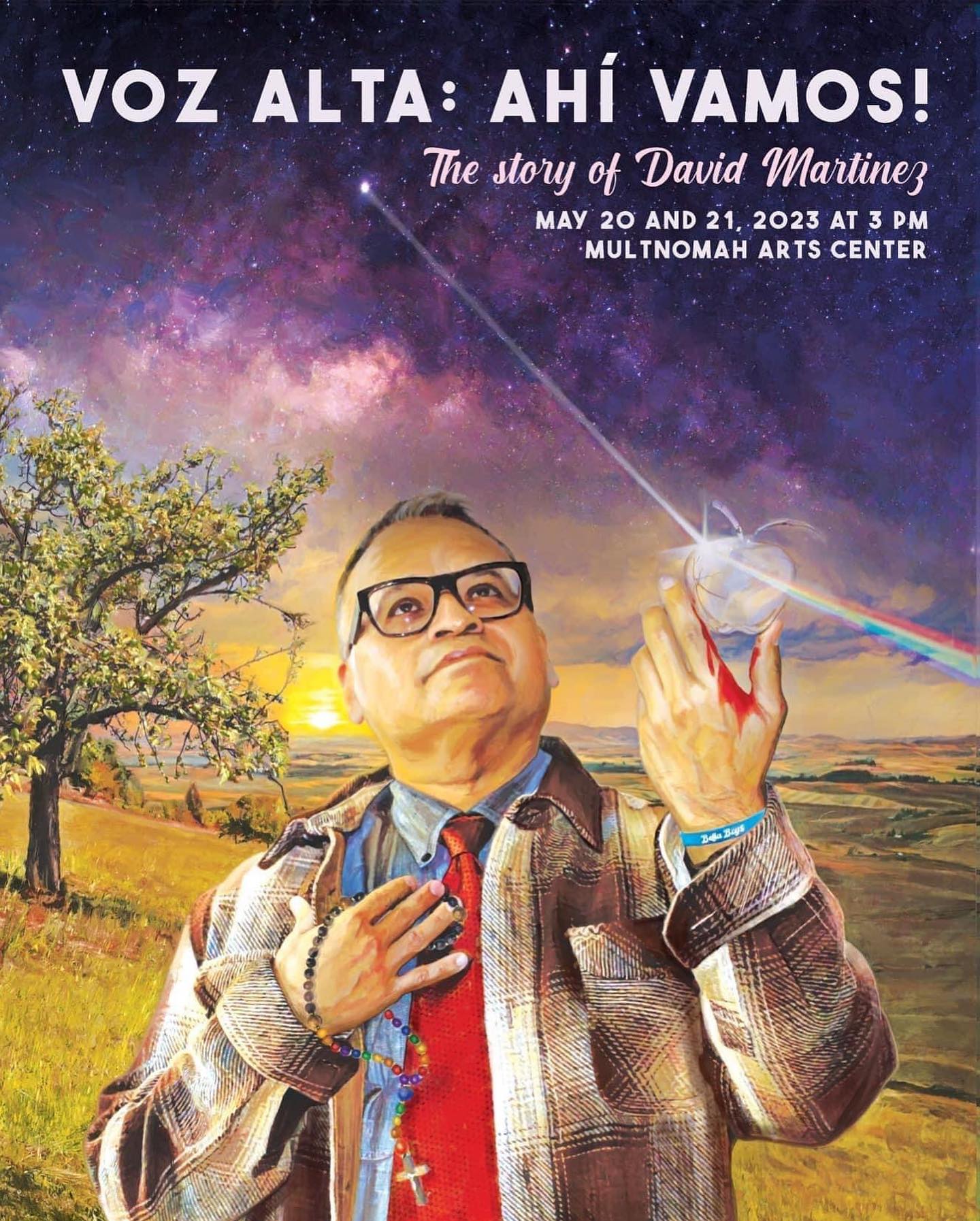 I would like to take a moment to share with you all a very exciting and new project I have been working on recently!
This weekend, I will be starring in the role of David Martinez, who is a wonderful and vital presence to the Queer and Latinx communities here in the Pacific Northwest, in a theatrical staging of “Voz Alta: Ahí Vamos, the Story of David Martinez”
I am beyond thrilled to share the stage amongst these other incredible performers, through the art of acting and performative narration. It has been such a moving and powerful project to me that has deepened my connection to live out loud as a proud gay Latino in this day and age, and through this story, it has taught me to be stronger still amongst every obstacle we face as BIPOC and Queer people. This story is something I can relate to very well, that I know so many others can too, and I just cannot wait to share these performances with you all!
A huge thank you to @joaquinlopezmusic for believing in me for this role and for sharing this creative project with me. Words cannot express my gratitude to you and all the creative individuals involved, and the wonderful passion you all share has inspired me for life. It has been so wonderful to get back into performing again on stage at this capacity again, and I just can’t wait for you all to see it!
Portland folks, the tickets are free through Eventbrite and you’re all invited! May 20th & 21st at 3pm at the Multnomah Arts Center.
See you all there!! Ahí Vamos!!
(Pictured w/Davis Martínez in the 3rd photo)