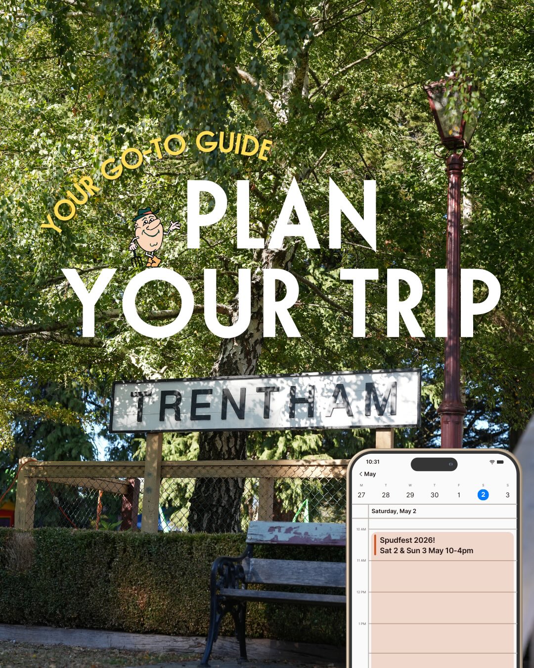 Planning your Spudfest getaway? 🥔 Tucked away in the heart of the region, Trentham is the perfect place for a weekend escape.
Think cosy cafés, country pubs, beautiful autumn scenery and a vibrant village filled with local makers, growers and producers.
Whether you’re visiting for the day or turning it into a relaxing weekend away, there’s plenty to explore from delicious places to eat and charming spots to stay, to activities happening right across the festival.
Street Fair | Sat 2 May
Discovery Day | Sun 3 May
Come for the spuds, stay to soak up the charm of Trentham and the surrounding region. Start planning your Spudfest adventure. 💛🥔
#victoriasheartland
#comebacktolife
#visitvictoria
#everybitdifferent
#visitmacedonranges
📸: @itsnaturalight