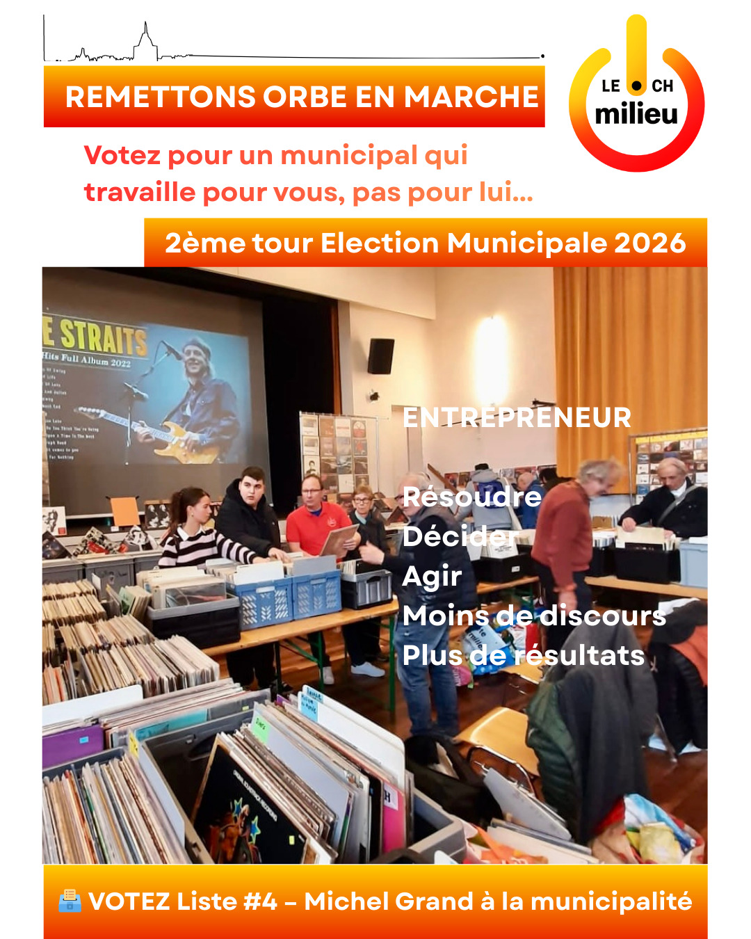 Pourquoi un entrepreneur
Les entrepreneurs sont habitués à :
✔ résoudre des problèmes
✔ gérer des budgets
✔ prendre des décisions
✔ rendre des comptes
C’est exactement ce dont une commune a besoin.
Moins de discours.
Plus de résultats.
🗳️ VOTEZ Liste #4 – Michel Grand à la Municipalité
#MichelGrand #Liste4 #Orbe #Entrepreneur #Resultats #Leadership #PolitiqueLocale #Gestion #Municipalite #orbeenmarche #remettonsorbeenmarche