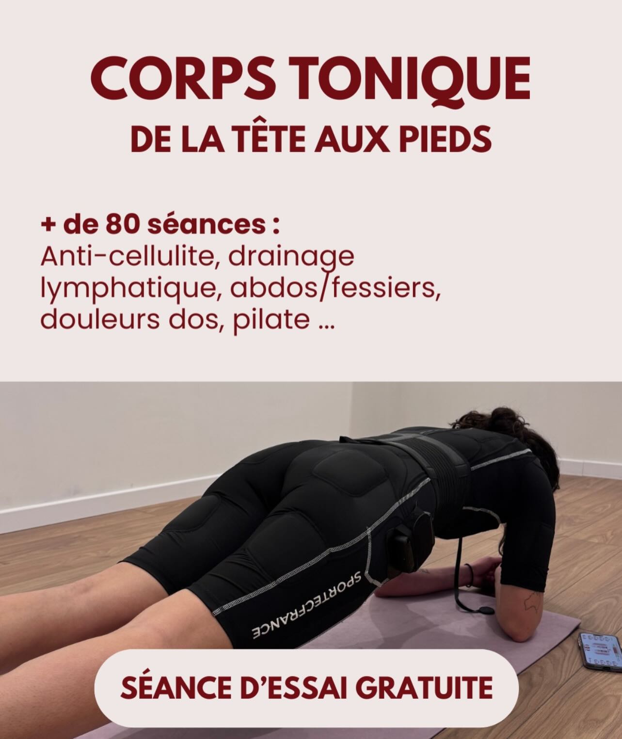 🔥 Objectif tonus, fermeté, silhouette ? STIM ACCESS t’aide à t’y tenir sans te compliquer la vie : 20 minutes, coach virtuel, programmes variés 🧠💪 Et surtout : accès illimité 7j/7 de 6h à 22h30 pour 59,99€/mois + ta combinaison perso ✅
#StimAccess #EMS #Raffermissement #Tonicite #Sport