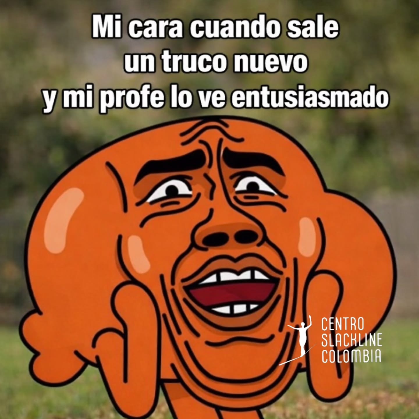 No olvides seguir nuestra cuenta @escuelaslackbogota
No te pierdas la oportunidad de tener esta expresión en tu rostro.
Agenda con nosotros.
#memeserio
#gumball
#memeslackline