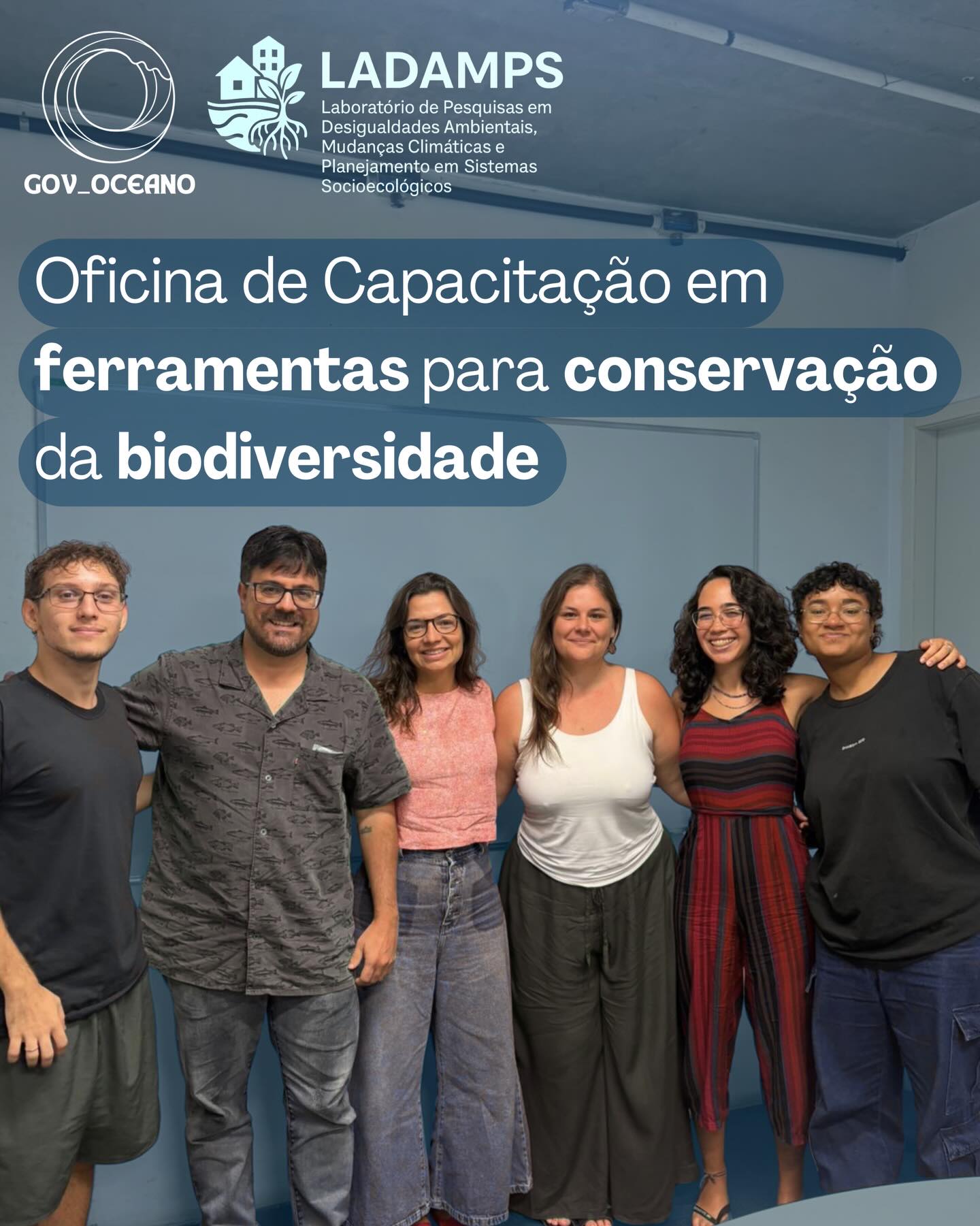🌊 Capacitação para a conservação da biodiversidade
No dia 16 de março, integrantes do LADAMPS/UNESP participaram de uma oficina sobre ferramentas de diagnóstico e respostas voltadas à conservação da biodiversidade.
A atividade faz parte do projeto FAPESP Biota ReCiDATA e contribui para o desenvolvimento de estratégias de adaptação e resiliência climática, fortalecendo a ponte entre ciência, gestão e tomada de decisão.
A oficina foi conduzida pela Profa. Dra. Leandra Gonçalves, no Instituto do Mar (UNIFESP), no laboratório GovOceanos.
🌱 Momentos como este reforçam a importância da formação colaborativa e do intercâmbio entre instituições, essenciais para avançarmos na conservação da biodiversidade e na construção de soluções frente às mudanças climáticas.