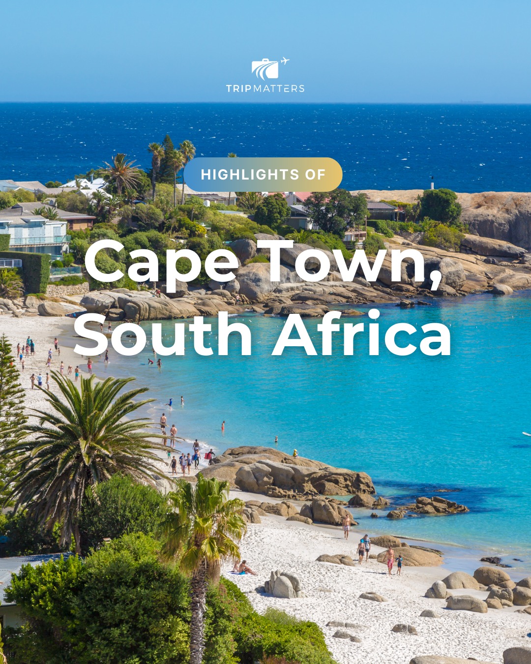 Cape Town hits you with mountains, ocean views, and some of the best scenery in the world, but it’s not just a “pretty” destination. Between coastal drives, penguin beaches, wine country, and a seriously strong food scene, it’s the kind of place that gets better the more time you give it.
If Cape Town is on your radar, seeing it well comes down to pacing your days, timing Table Mountain right, and knowing which stops are actually worth it. If you want to experience it without the stress of planning every detail, we can help.
Contact TripMatters at the link in our bio.