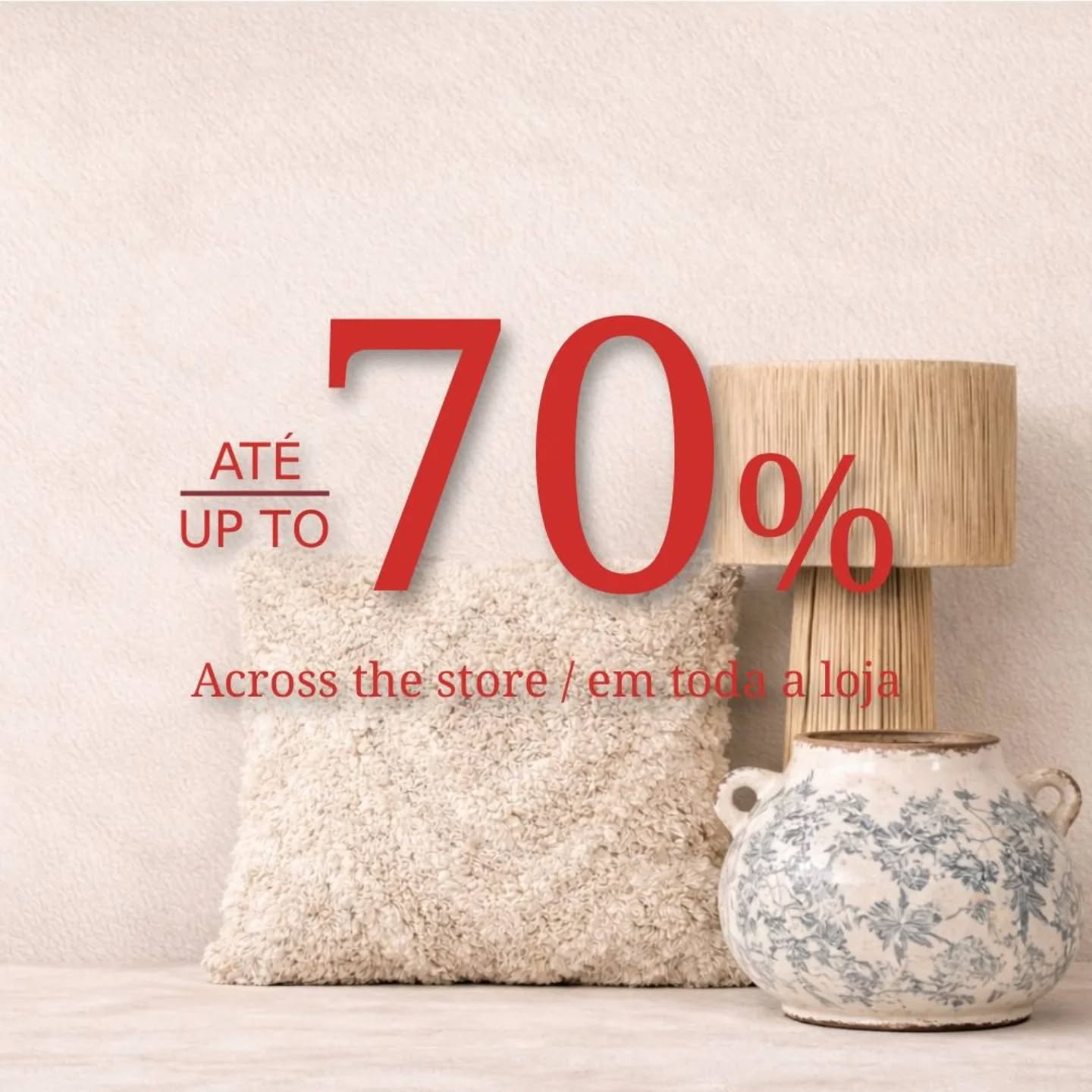 🚨 A nossa LIQUIDAÇÃO começa hoje!
🚨 Our CLEARANCE SALE starts today!
Estamos a abrir espaço para novas coleções, por isso há grandes descontos em toda a loja — até 70% de desconto.
Decoração, presentes, acessórios e muito mais… quando acabar, acabou.
Se tem andado de olho em algo na Mar Interiors, agora é a altura perfeita.
✨ Stock limitado
📍 Visite-nos em Portimão
#PortimaoShopping
#AlgarveHomeDecor
#HomeDecorPortugal
#PortimaoShops
#AlgarveShopping