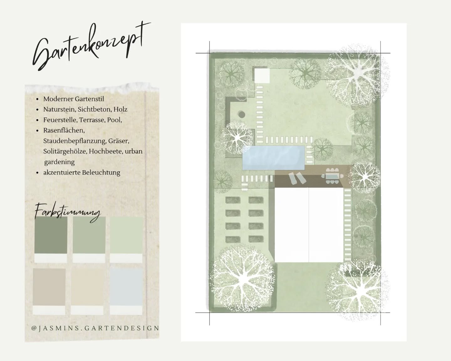 Ihr habt es euch gewünscht. Also gibt es heute ein Gartenkonzept. 🙌😊
Das Konzept ist sehr geradlinig, formal und modern gehalten. Staudenbeete, Hochbeete, verschiedene Sitzbereiche, Rasen-/ Wiesenflächen und befestigte Flächen wechseln sich ab und bilden ein ruhiges Gesamtbild.
Wie gefällt euch das Konzept?
.
.
.
.
.
.
.
.
.
.
.
.
.
.
.
#Landschaftsarchitektur
#Landschaftsgestaltung
#landschaftsarchitektin #landscapedesign #Gartengestaltung #gardendesign #gartenentwurf #garteninspo #gartenanlage #gartenarchitektur #gartenplanung #gartenpläne #gartentipps #gartenkonzept #gartenwissen #gartenweg #staudenbeete #modernergarten #Hausgartenplanung #hausbau2023 #hausbau2022 #homeandgarden #grünebranche #grünanlagen #grünoase #grünerwohnen #grünimgarten