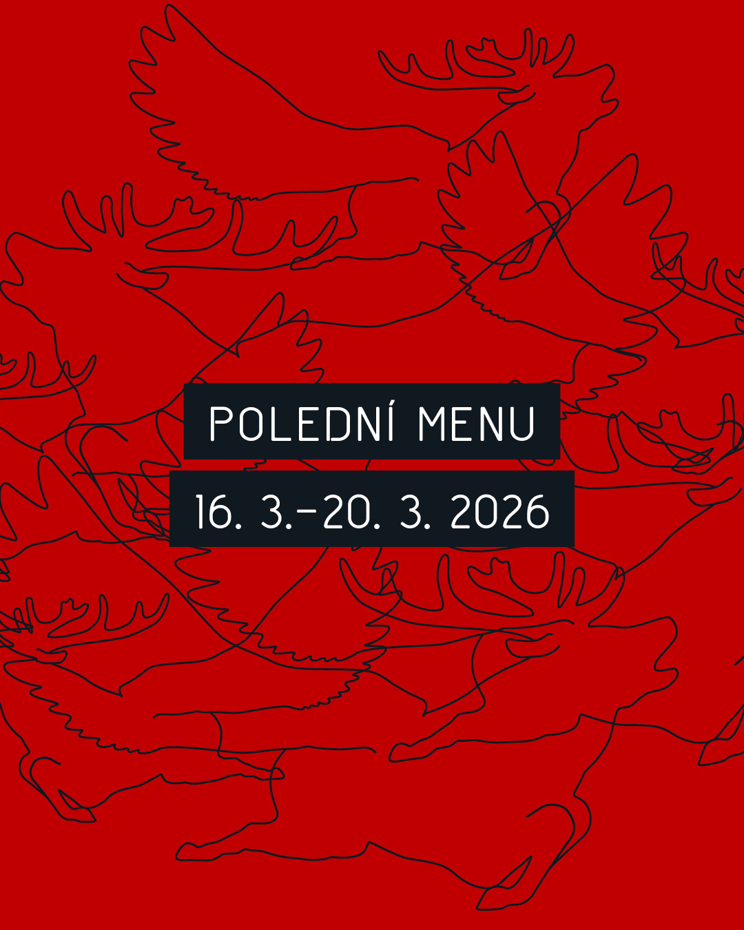 OBĚDOVÉ MENU 16. 3. - 20. 3. 🍽️
Vyberte si z naší nabídky čerstvých a chutných jídel, přijďte k nám na oběd a užijte si příjemnou atmosféru Červeného Jelena. 🦌
Těšíme se na vás! ❤️
#cervenyjelen #polednimenu