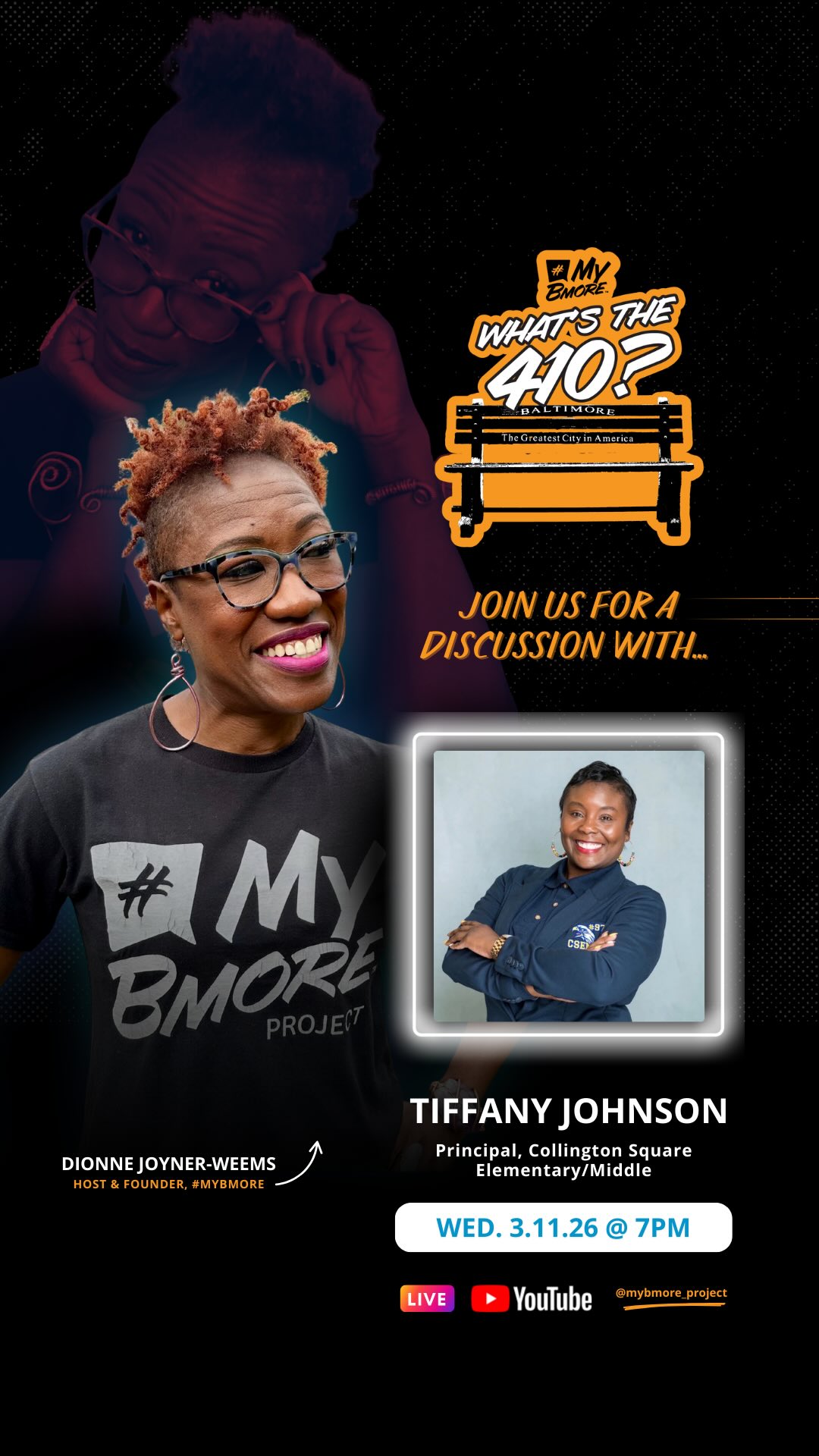 As a mother of three sons, I know that feeling when your child is truly seen. ✨
Belonging matters far more than ratings.
Because while systems measure schools by stars ⭐, parents measure something deeper:
Is my child safe?
Is my child supported?
Does my child belong?
And when the answer is yes, families will cross the city for it. 💁🏾♀️
If you missed my conversation with Principal Tiffany Johnson @principaljohnson97, take a moment to watch it now.
🎥 #MyBmore: What’s The 410? — featuring Principal Tiffany Johnson
📍 Streaming now on YouTube + MyBmoreProject.com
#TiffanyJohnson
#CollingtonSquare
#RiseOfTheStorytellers
#MyBmore