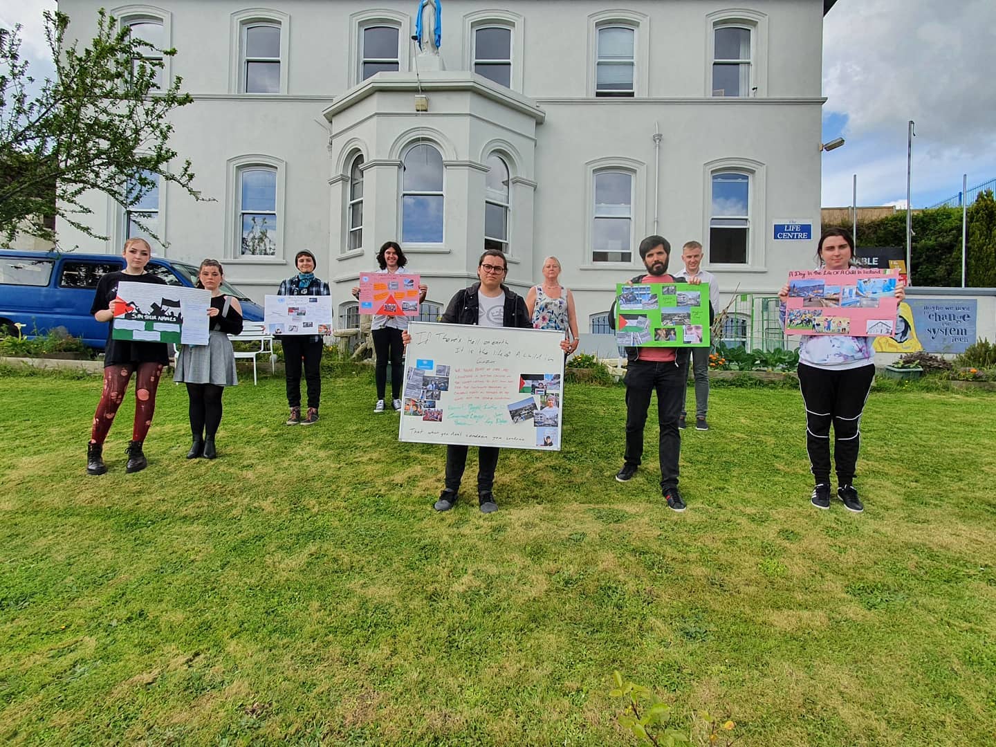 This week, students of the Cork Life Centre researched the tragedies going on in Palestine.
•
•
We created a petition in hopes to "call upon the international community to recognise the consistent breach of the Geneva Convention and the UNCRC and to take steps to ensure such breaches are not repeated."
•
Petition linked in bio