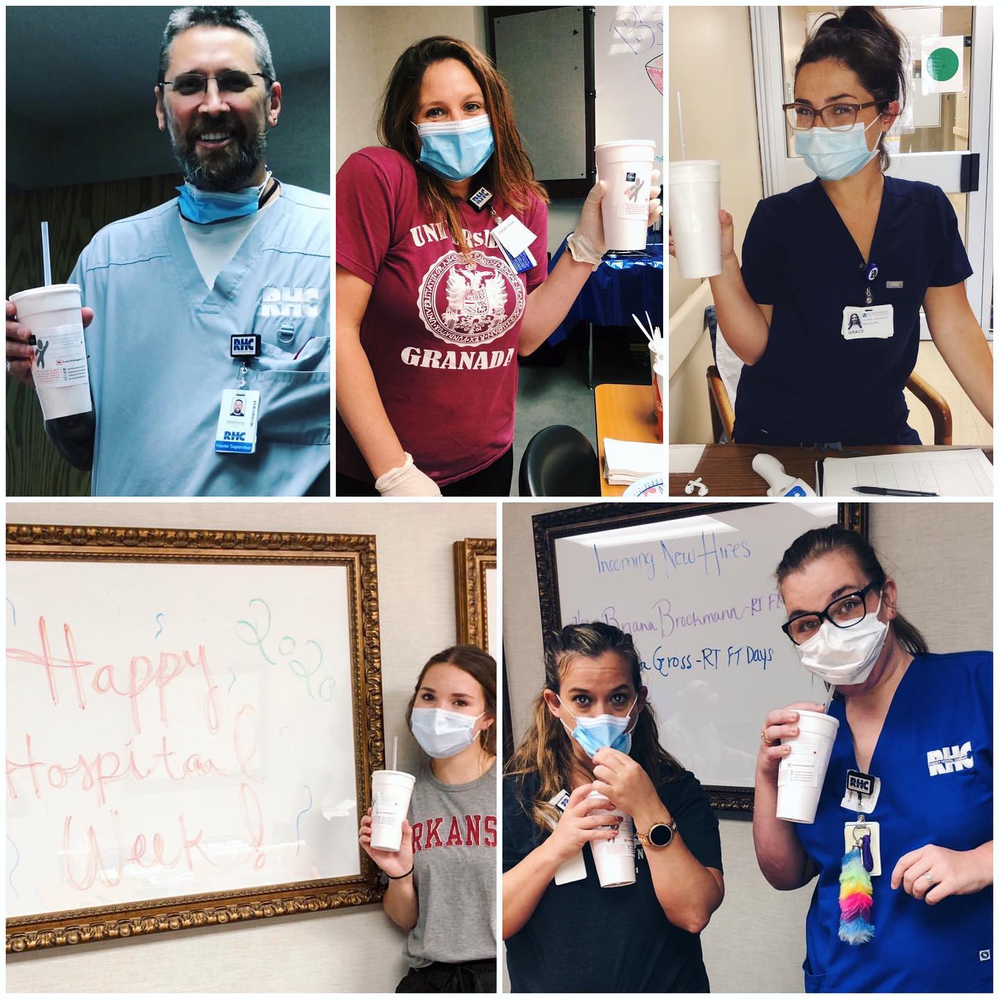 🥳 Celebrated Heroes of COVID’s 𝗳𝗶𝗻𝗮𝗹 meal delivery on Friday of National Hospital Week to our amazing heroes at Regency Hospital Northwest Springdale! Thanks to everyone for all your generous support during this endeavor 👏•
•
Friday’s Donation - 40 immunity teas with 1000 mg of Vitamin C and other vitamins from @pinnaclenutritionar! •
•
#Coronavirus #COVID19 #ThanksHealthHeroes #HeroesOfCOVID #Arkansas #Springdale #Northwest #NorthwestSpringdale #Regency #Hospital #HospitalWeek #HeroesOfCOVID #RegencyHospital #Frontline #Heroes #HealthcareHeroes