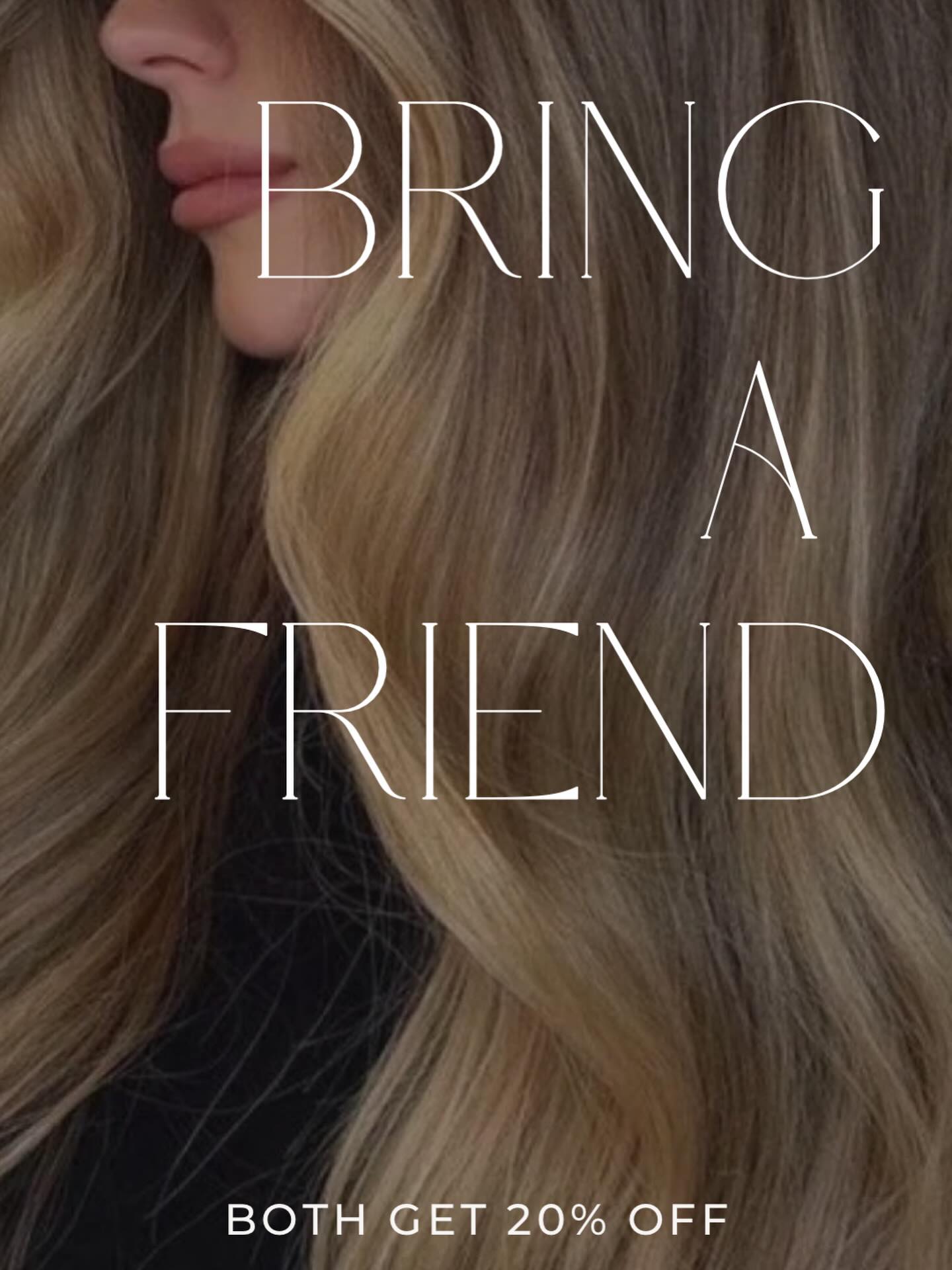 ✨ Hair dates are better together✨
Grab your bestie, your sister, your work wife… and make it a salon day.
For a limited time, when you book a colour appointment with a friend, you’ll both receive 20% off your colour service.
The details:
• Appointments must be booked at the same time
• You can sit with different stylists
• Perfect excuse for a catch-up + fresh hair moment
Because great hair is even better when you share it. 💁♀️
📲 Click that link in bio to reserve your appointment together today for the remindar of March!