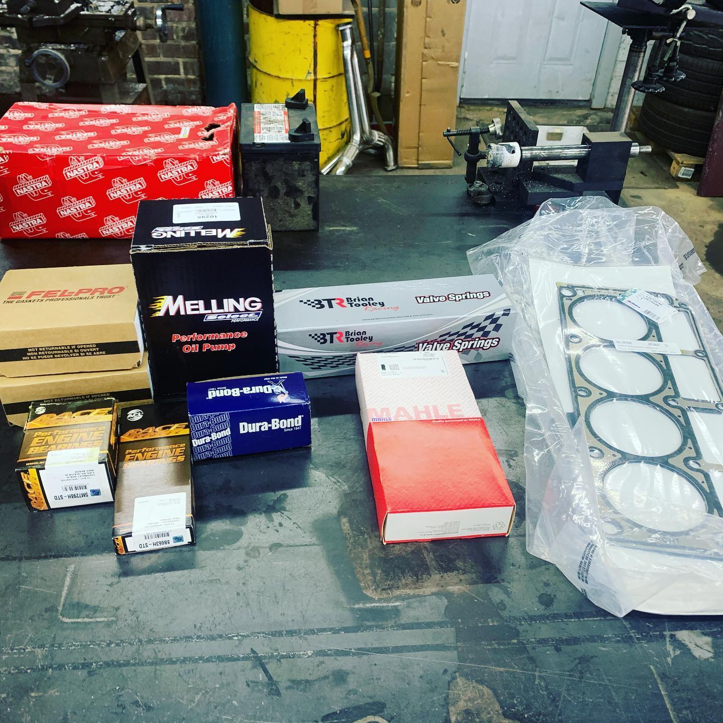Time to put all of these parts into this engine. #LS3 #LSswap #turn14 #wetzelperformance @turn14 @sikkymanufacturing